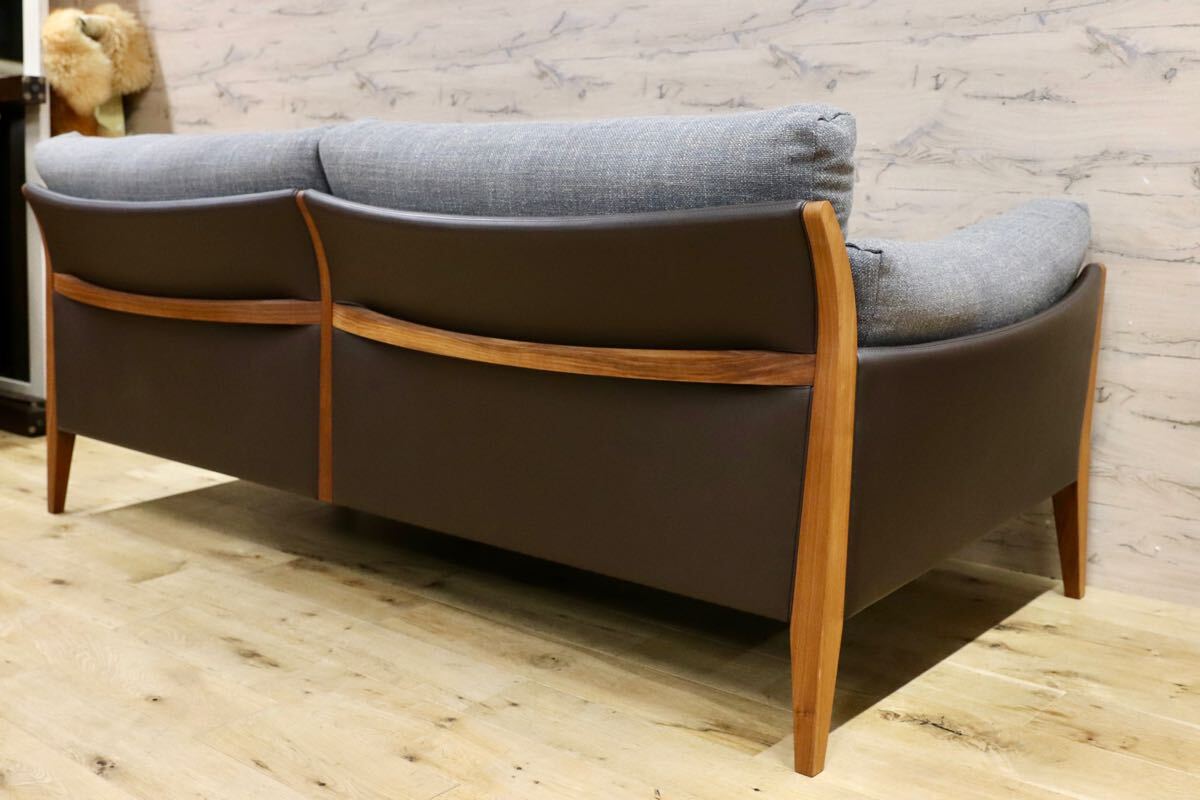 GMHN317○Ritzwell / リッツウェル DIANA ダイアナ 3人掛けソファ トリプルソファ ウォールナット 定価160〜172万 モデルハウス展示品