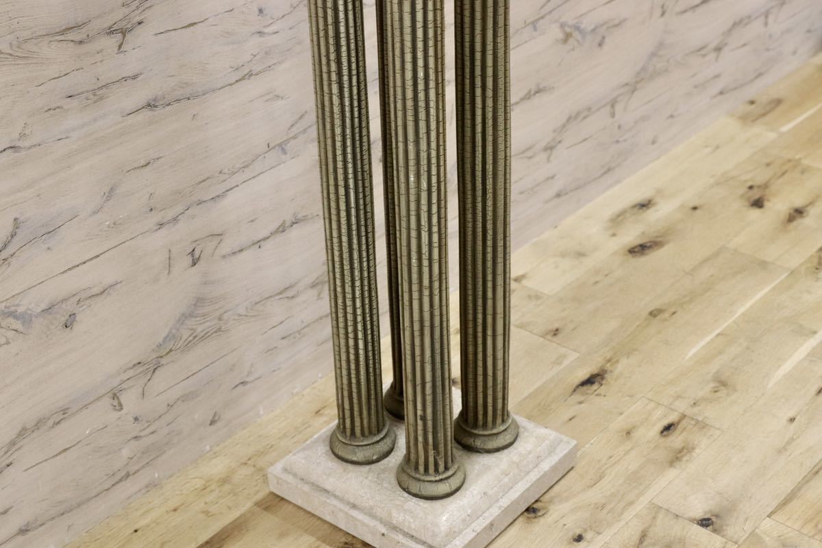 GMFK214A○西洋 ヨーロピアン クラシック オブジェ 玄関飾 置物 装飾柱 アンティーク 樹脂製 ローマ風