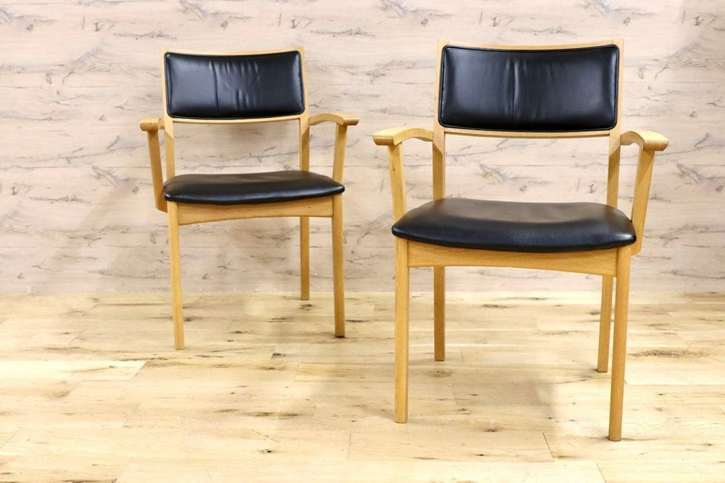 GMGH431○清見堂工房 飛騨家具 ダイニングチェア 椅子 2脚セット
