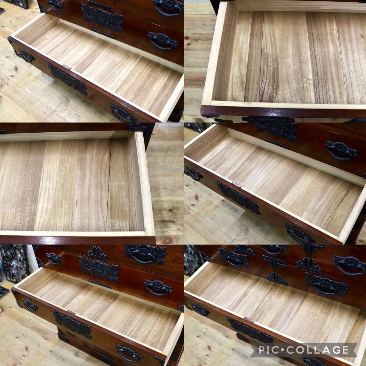 GMIH282A○整理箪笥 時代箪笥 欅材 民藝 アンティーク 引出し収納家具 和家具 レトロ 和室 座敷 検）岩谷堂箪笥