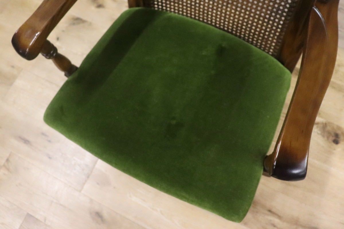 GMGN356D○karimoku / カリモク オールドカリモク コロニアル ラウンジチェア 椅子 シングルソファ ファブリック ベロア ブナ材