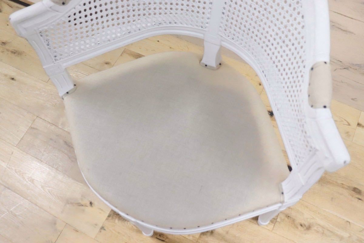 GMGT99A○シャビーシック ラウンジチェア ダイニングチェア クラシカル ファブリック フェザークッション 検）カントリーコーナー