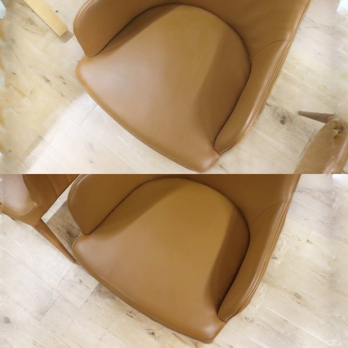 GMGT83A○東京インテリア ダイニングチェア アームチェア 椅子 2脚セット 合皮 オーク材 スタイリッシュ モダン