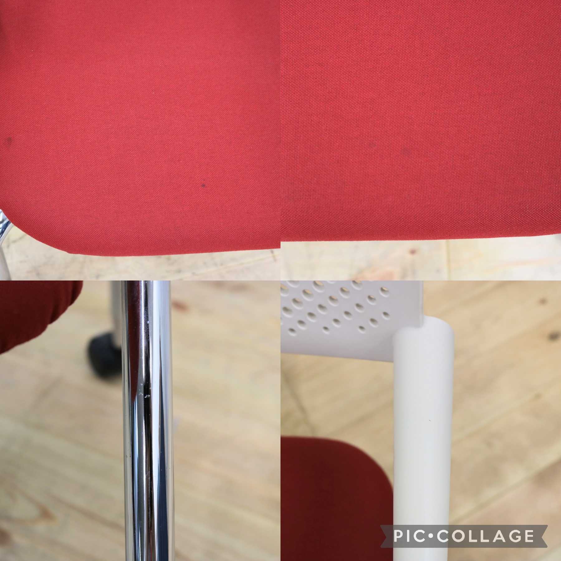 GMFK21A○Vitra / ヴィトラ ビザロール2 スタッキングチェア 椅子 2脚セット 北欧 スイス オフィス 事務所 ミーティングチェア レッド