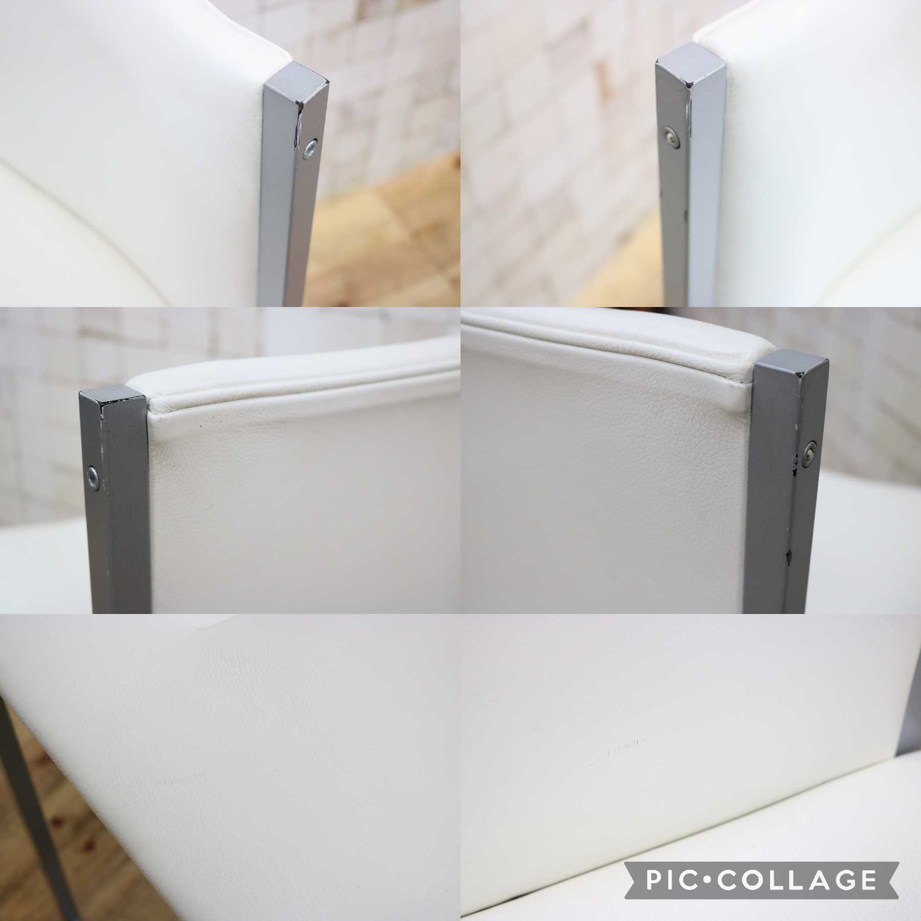 GMIO64F○cassina ixc / カッシーナイクスシー LIMA リマ レザー カウンターチェア ハイチェア 椅子 白 イタリアモダン 定価約13万