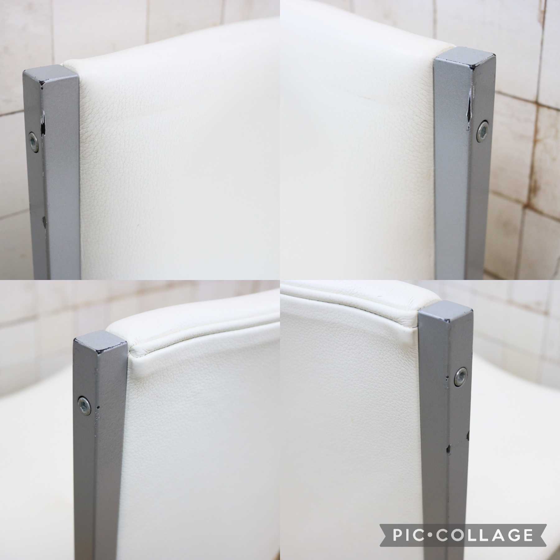 GMIO64G○cassina ixc / カッシーナイクスシー LIMA リマ レザー カウンターチェア ハイチェア 椅子 白 イタリアモダン 定価約13万