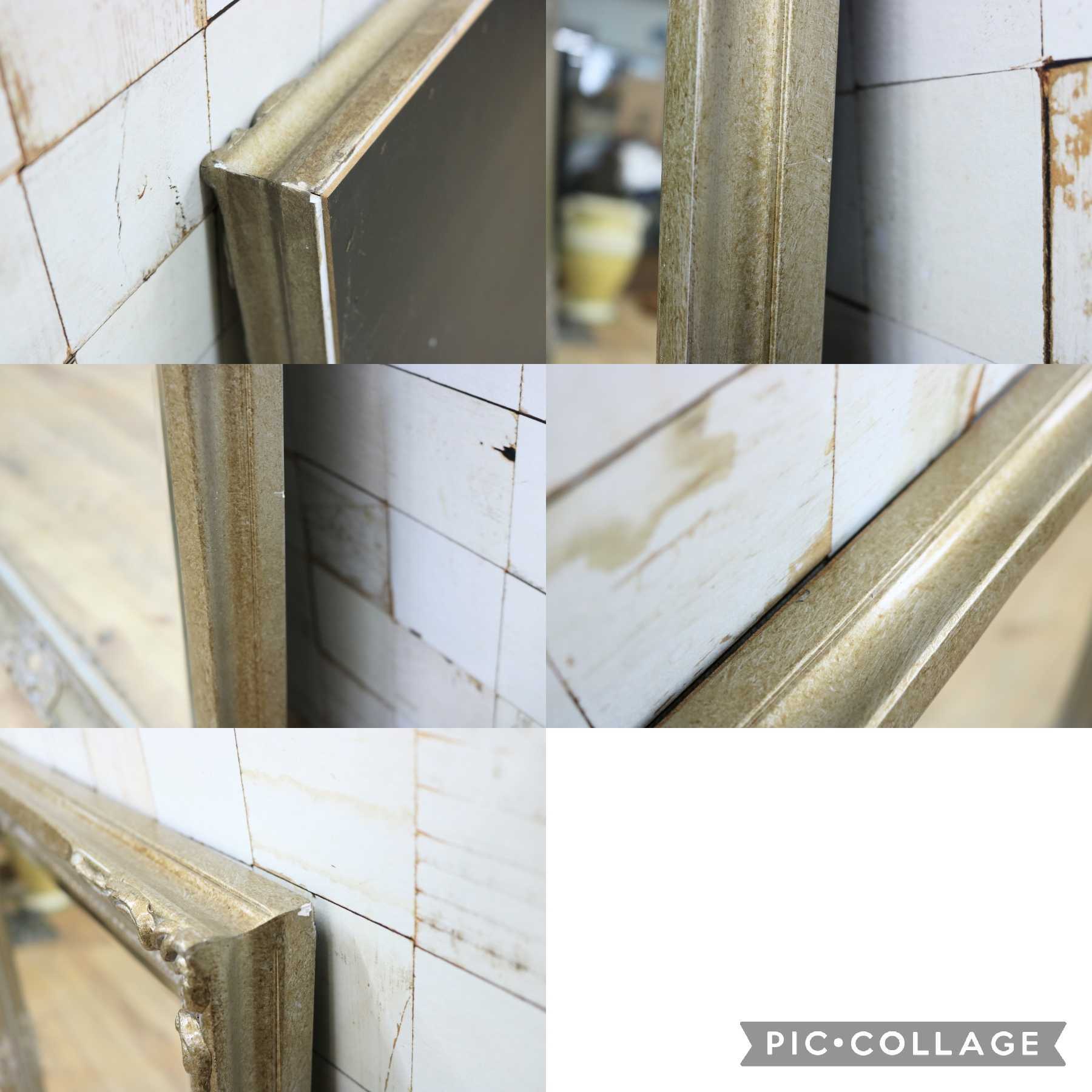 GMIK750D○ウォールミラー 壁掛け鏡 姿見 壁掛けミラー 全身鏡 立て掛けミラー 鏡 アンティーク調 未使用B品