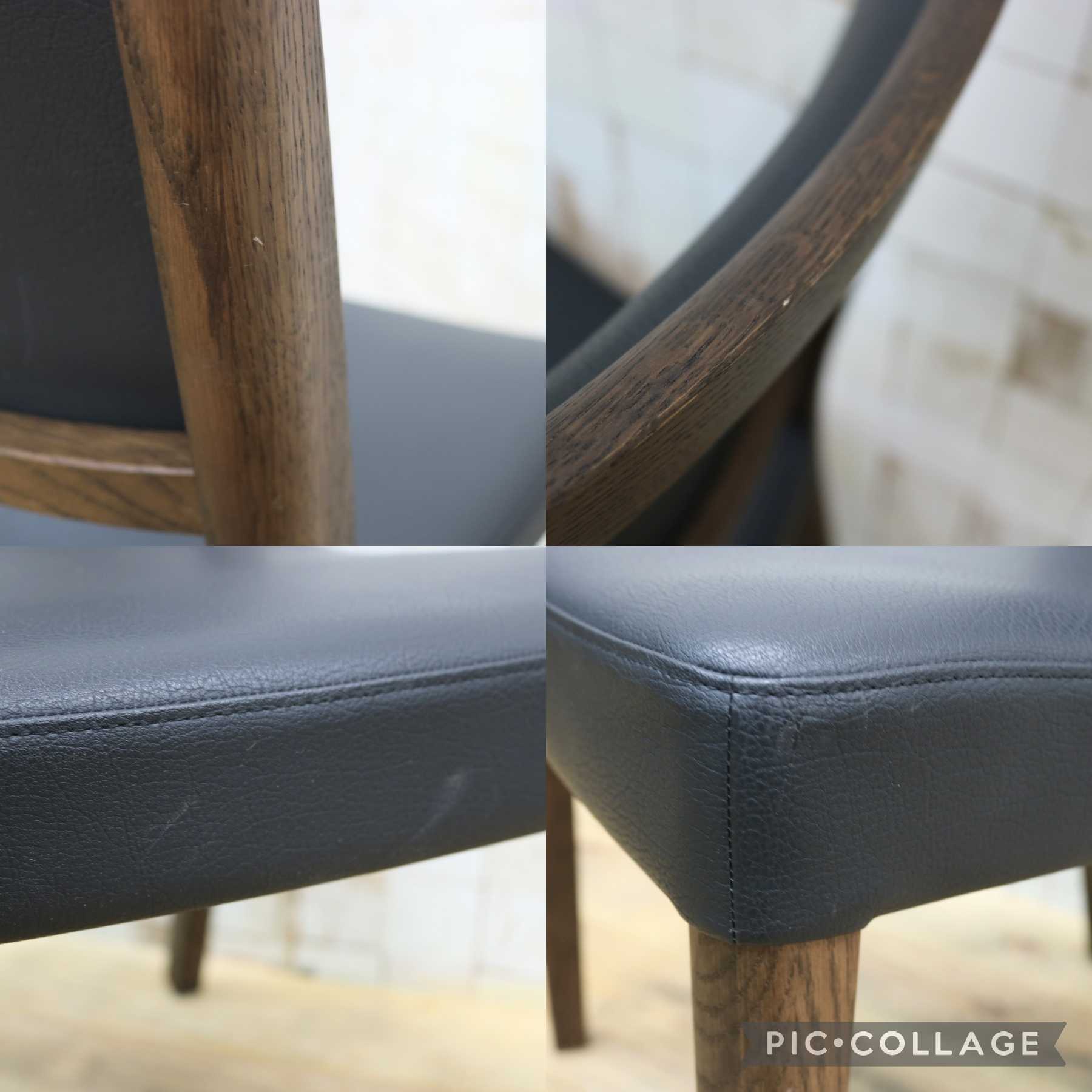 GMIS476B○karimoku / カリモク Chitano チターノ アームレスチェア ダイニングチェア 食卓椅子 レッドオーク 合皮 レザー 木製 国産家具