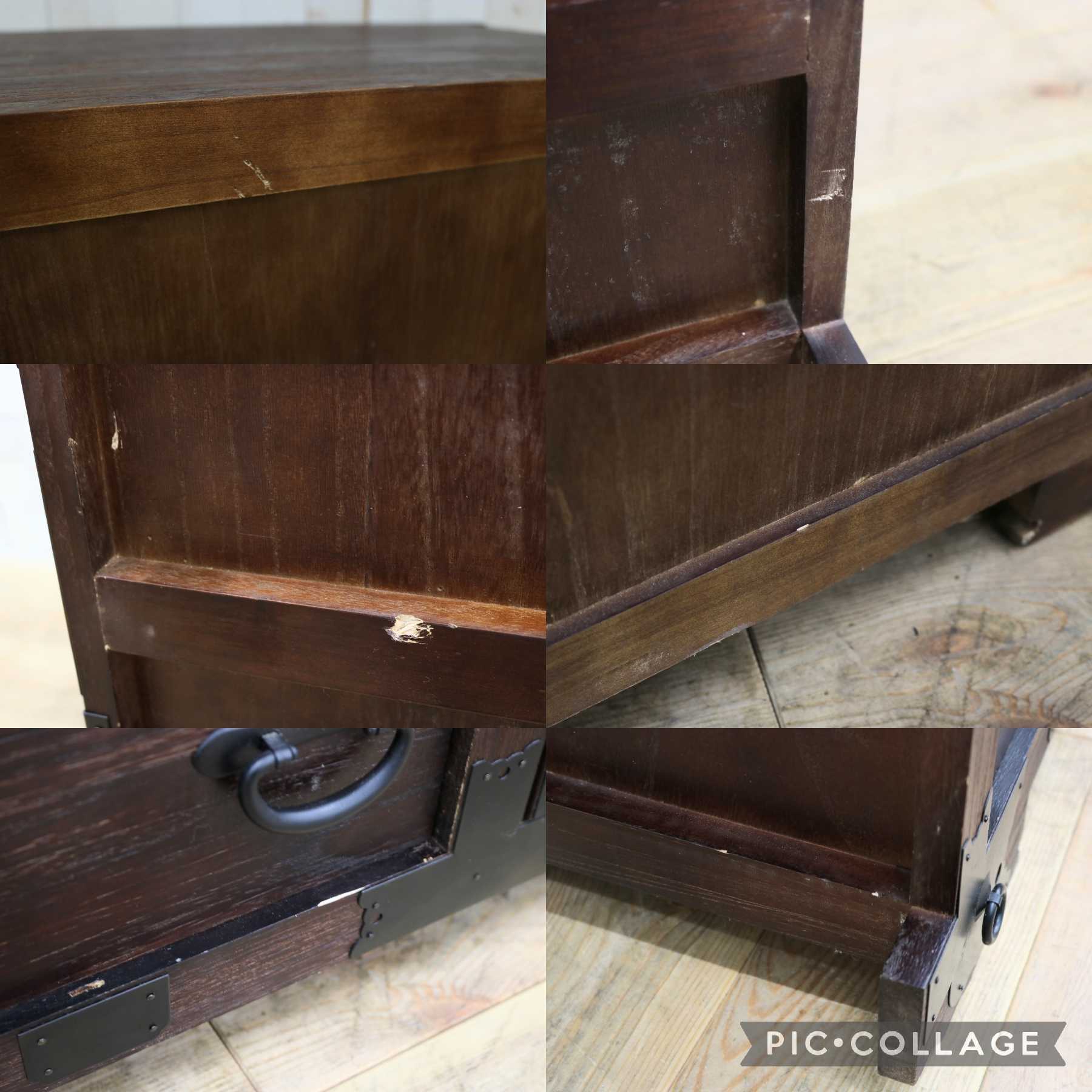 GMIS463○時代箪笥 和家具 和モダン 和室 座敷 古民家 チェスト 整理箪笥 アンティーク レトロ 木製 小物入れ 古民具 インテリア 古家具