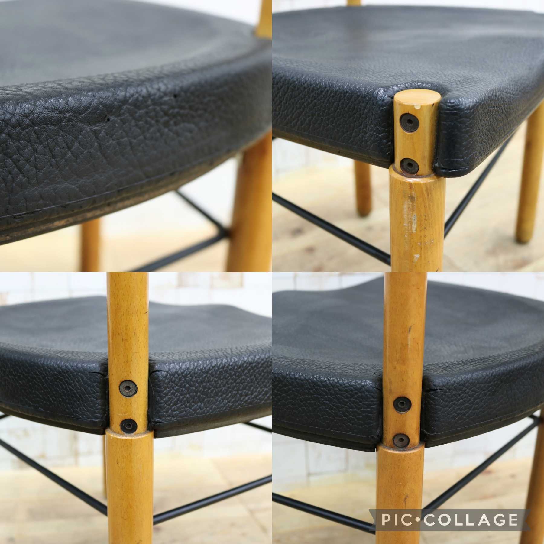 GMIN7M〇Cassina / カッシーナ レオナルドチェア ダイニングチェア Strassle collection社 スイス 椅子 ブラック 北欧スタイル モダン