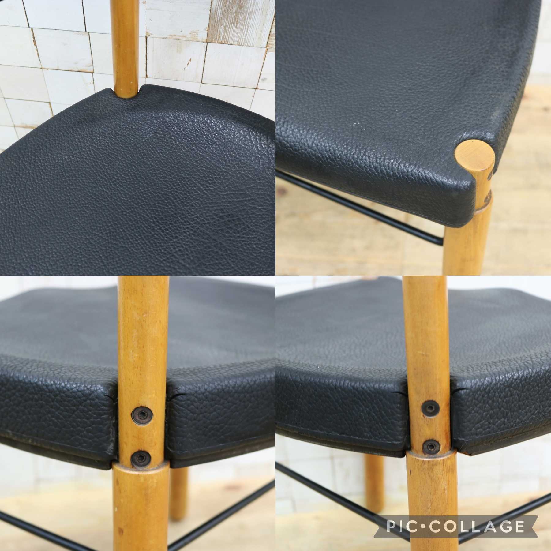 GMIN7Q〇Cassina / カッシーナ レオナルドチェア ダイニングチェア Strassle collection社 スイス 椅子 ブラック 北欧スタイル モダン