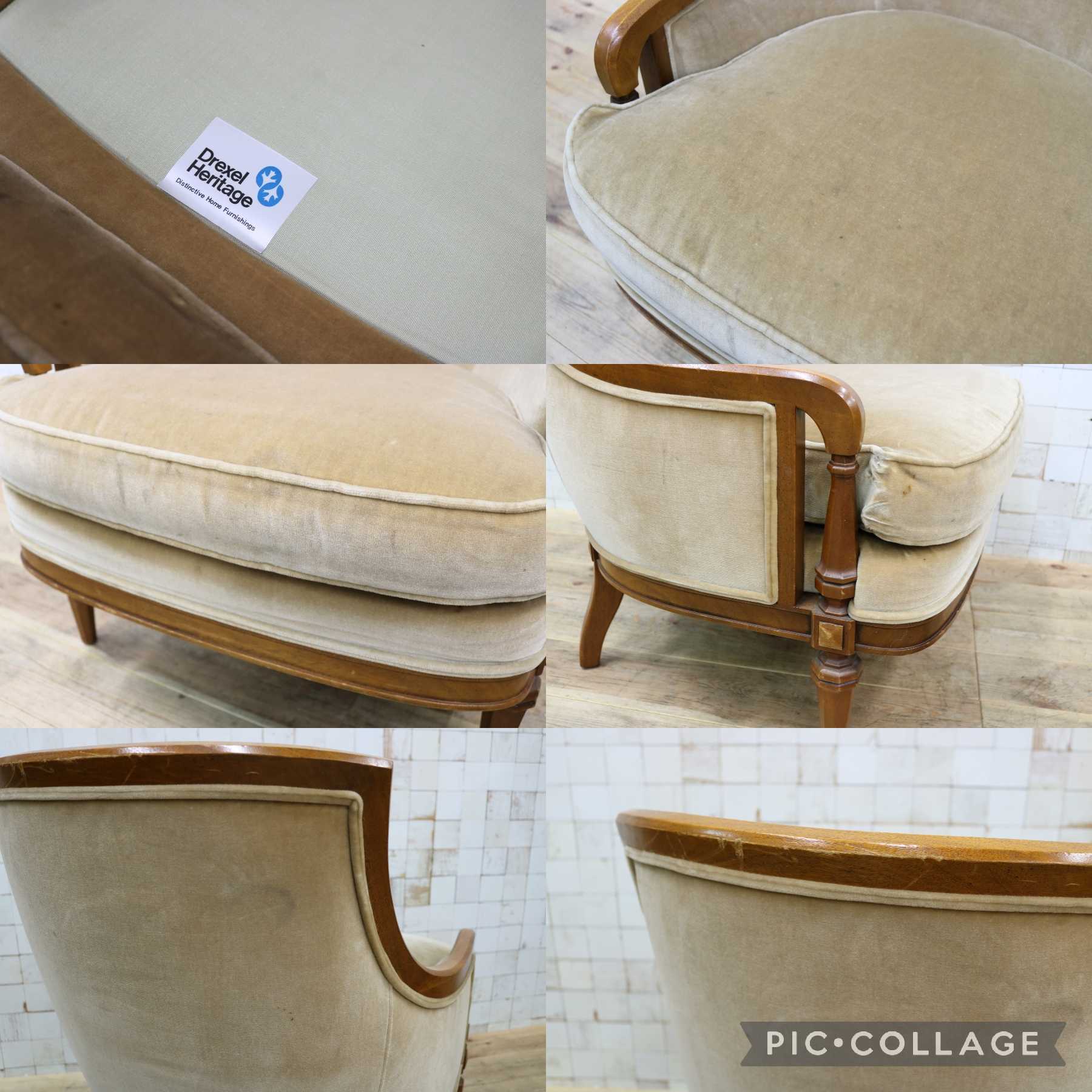 GMJK42D○DREXEL HERITAGE / ドレクセルヘリテイジ Upholstery 1人掛けソファ シングルソファ クラシック ヴィンテージ 応接 読書椅子