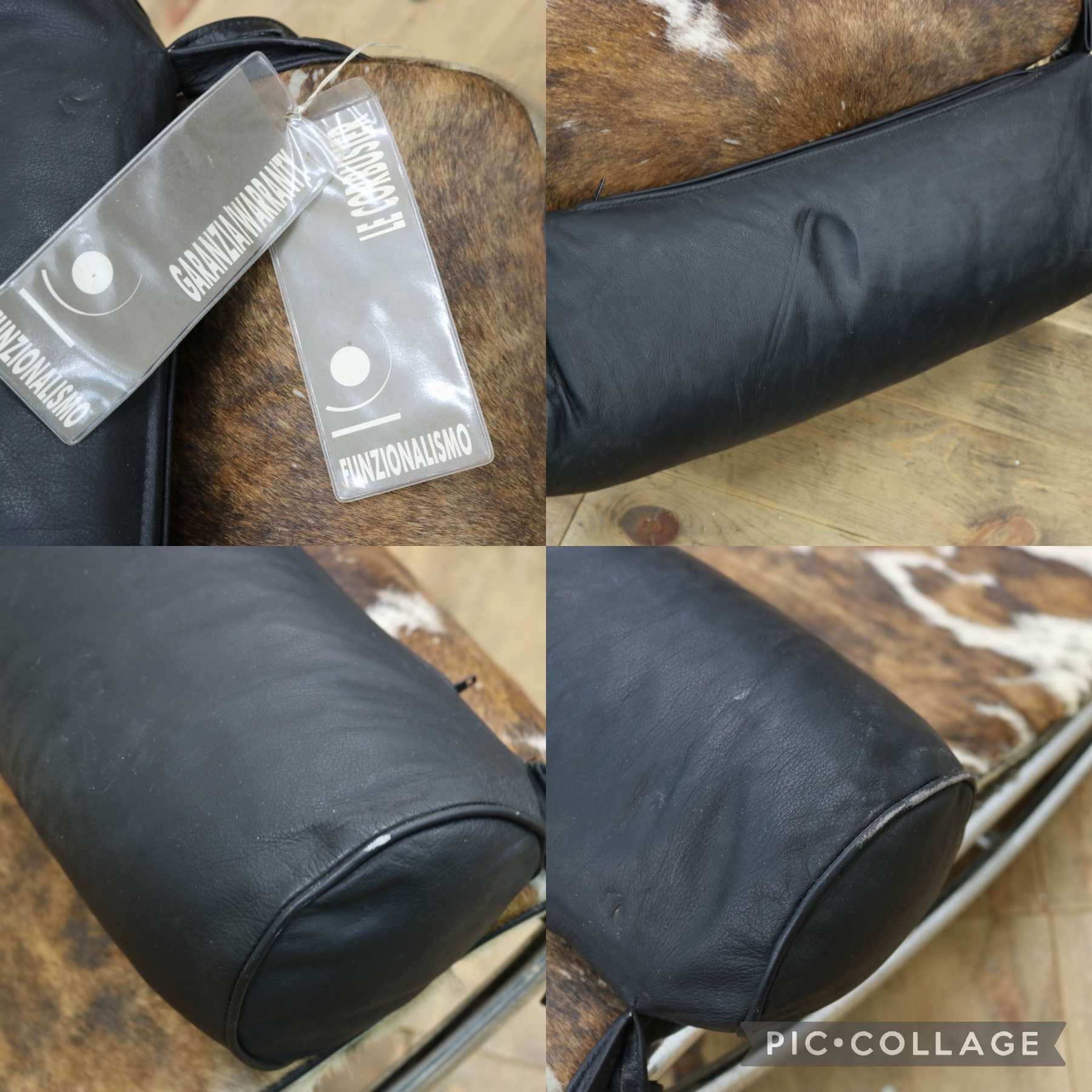 GMIK958◯ル・コルビュジエ LC4 シェーズロング 椅子 シングルソファ ハラコ イタリア製 ヴィンテージ デザイナーズ家具 リプロダクト