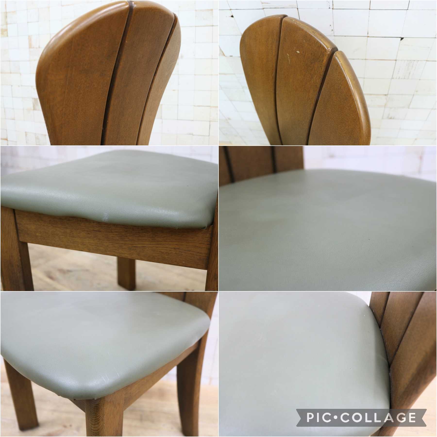 GMHH109B◯浜本工芸 / HAMAMOTO ダイニングチェア アームレスチェア 食卓椅子 椅子 合皮 楢材 無垢 モダン 国産家具