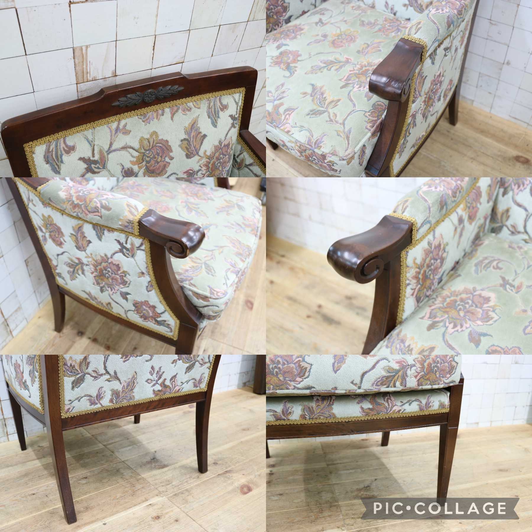 GMJK156B◯メープル不二家 神戸洋家具 ラウンジチェア シングルソファ アームチェア 一人掛けソファ 椅子 ファブリック ヨーロピアン