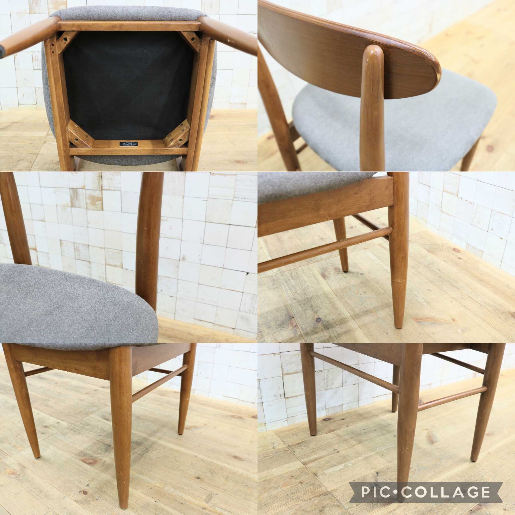 GMJS191◯ACME Furniture / アクメファニチャー TRESTLES CHAIR トラッセルチェアダイニングチェア 椅子 ウォールナット ファブリック