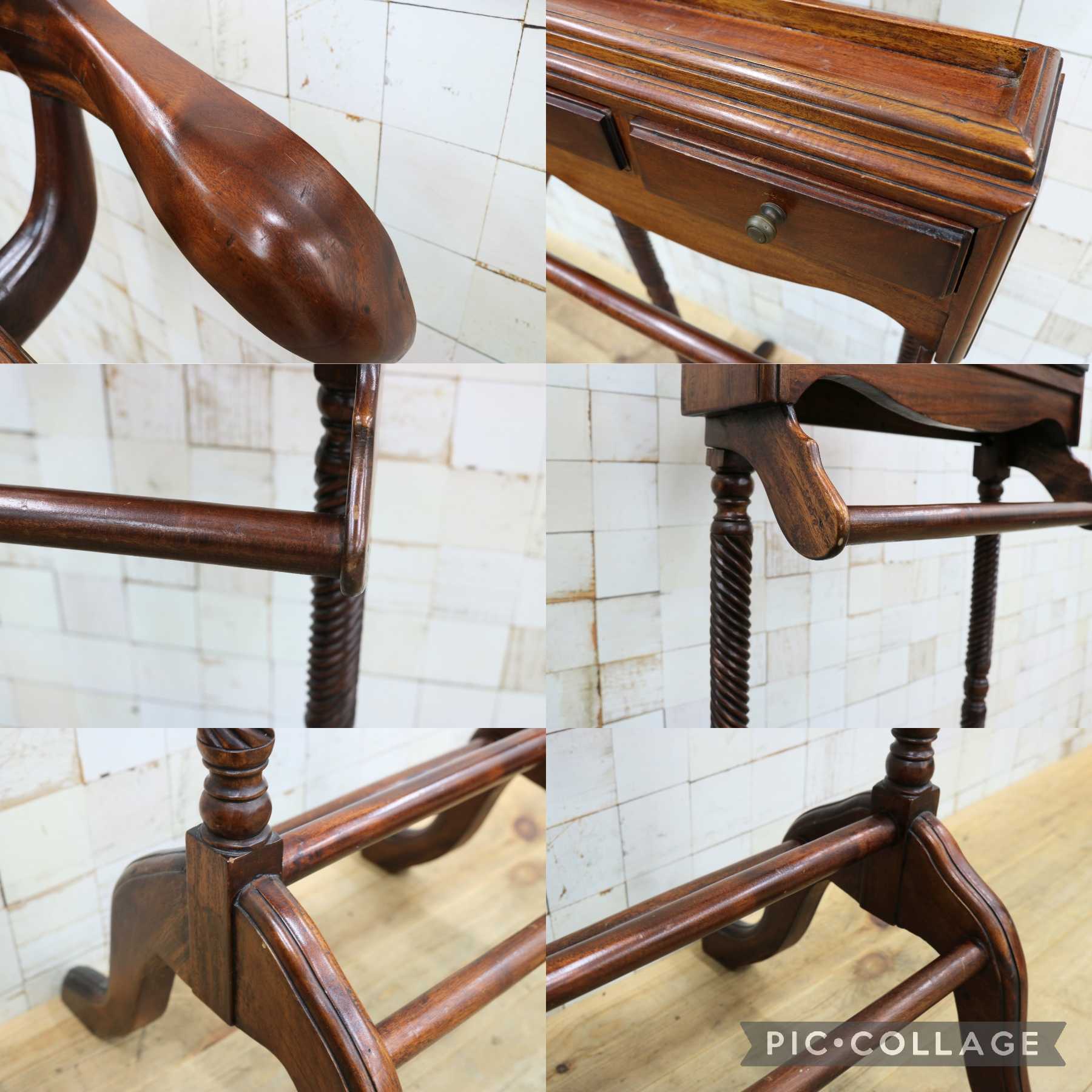 GMJS225◯アンティーク調 コートハンガー ハンガーラック バレットスタンド スーツハンガー 引き出し 収納 木製 クラシック ヨーロピアン