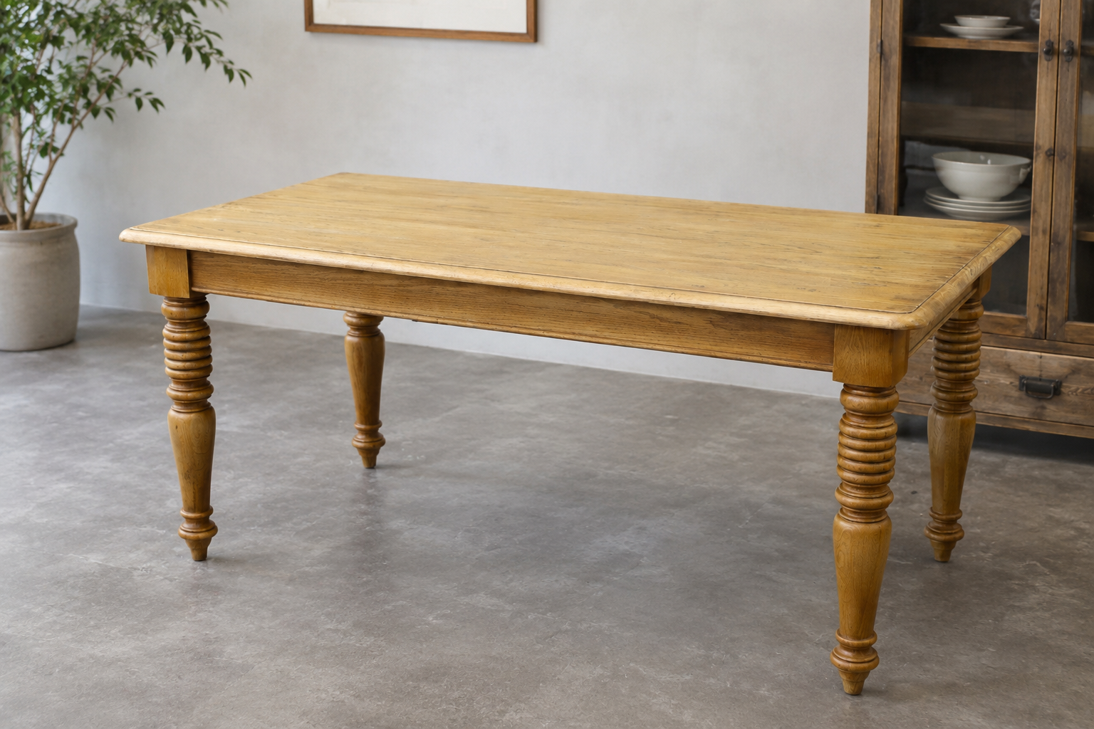 GMJH227○CRASH GATE / クラッシュゲート knot antiques メルツ ダイニングテーブル オーク材 アンティーク調 定価約31.4万円 展示品