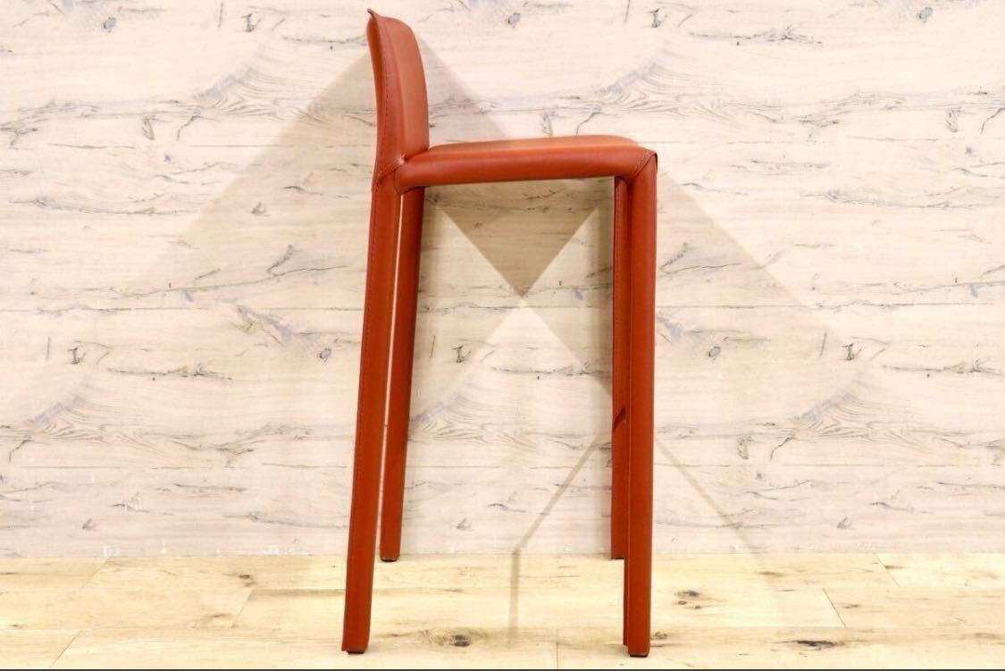 GMHN285C○アダル カウンターチェア ハイチェア バーチェア ハイスツール バースツール リサイクルレザー モダン シンプル 展示品