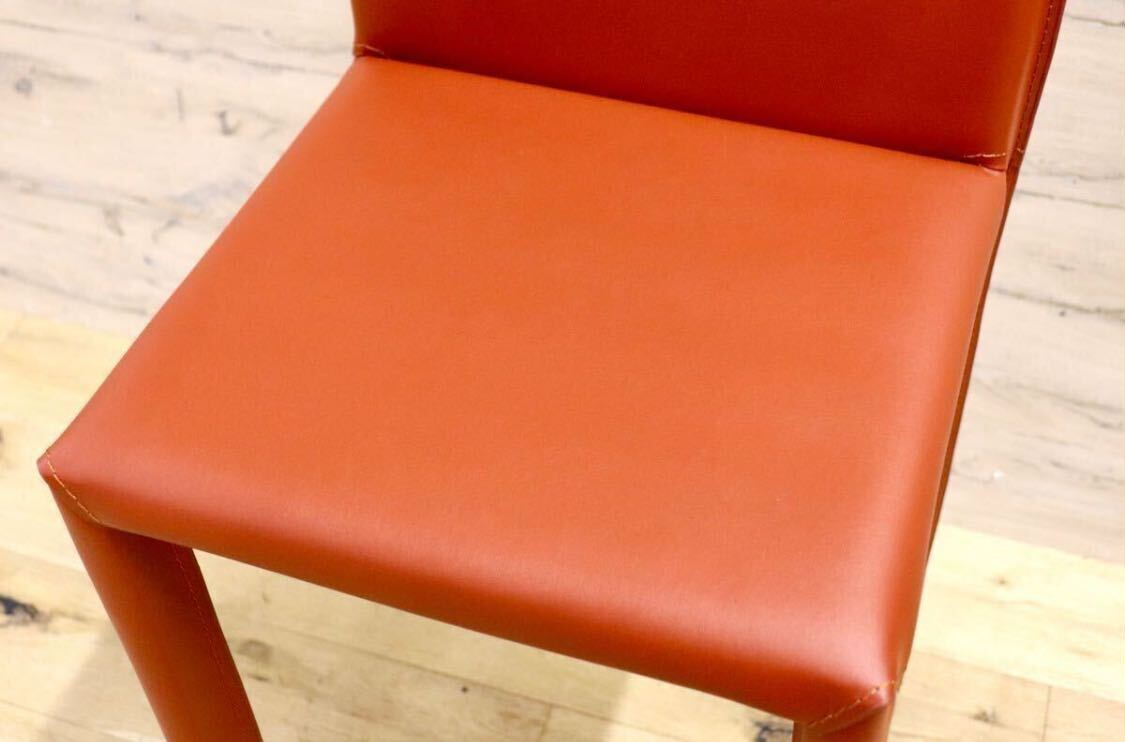 GMHN282D○アダル カウンターチェア ハイチェア バーチェア ハイスツール バースツール リサイクルレザー 赤 モダン シンプル 在庫品