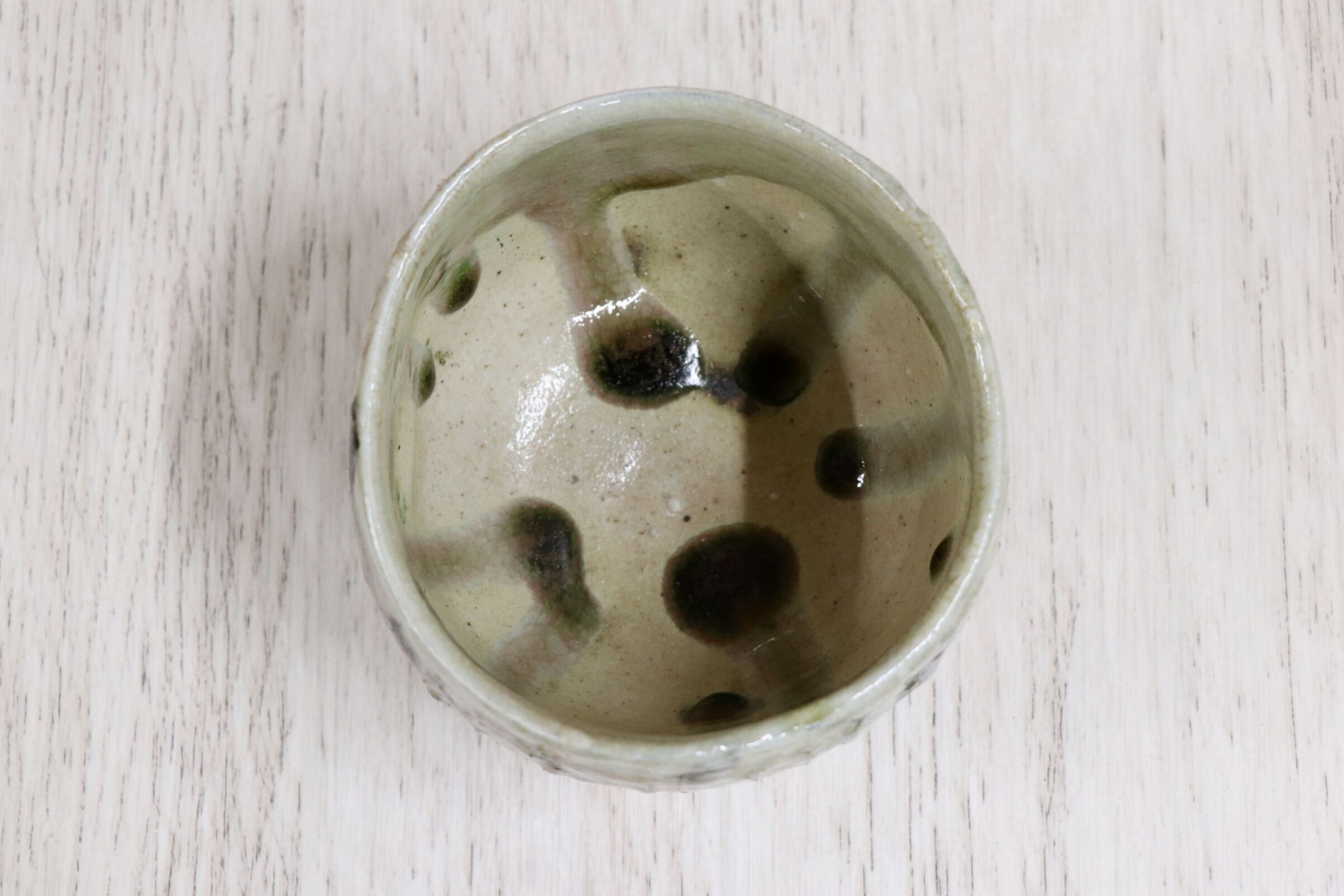 GMJO25○千代市陶房 清水万佐年 丹波焼 織部茶碗 茶器 抹茶碗 伝統工芸 丹波篠山 未使用