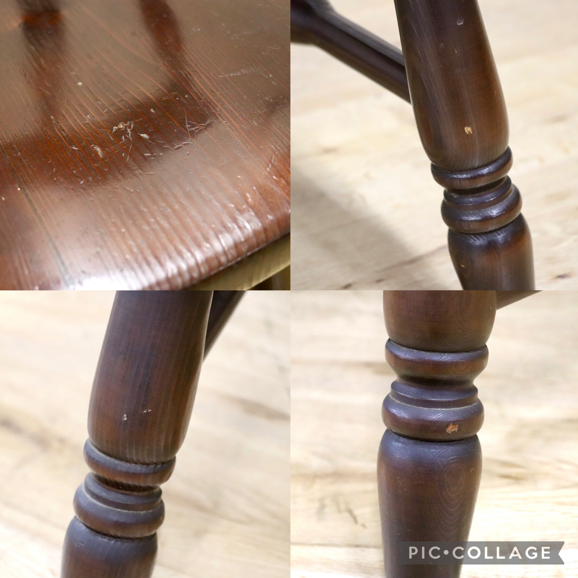 GMIK191A○飛騨産業 / HIDA キツツキ フロンティア ウィンザーチェア アームレスチェア アンティーク 積丹カラマツ材 国産家具 稀少