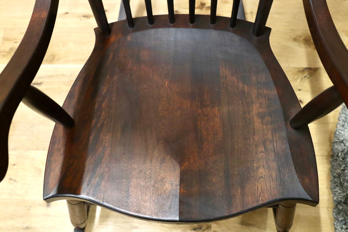 GMJS344○松本民芸家具 #51B型 ロッキングチェア ミズメザクラ無垢材 揺り椅子 アームチェア 国産家具 和製ヴィンテージ 民藝 稀少
