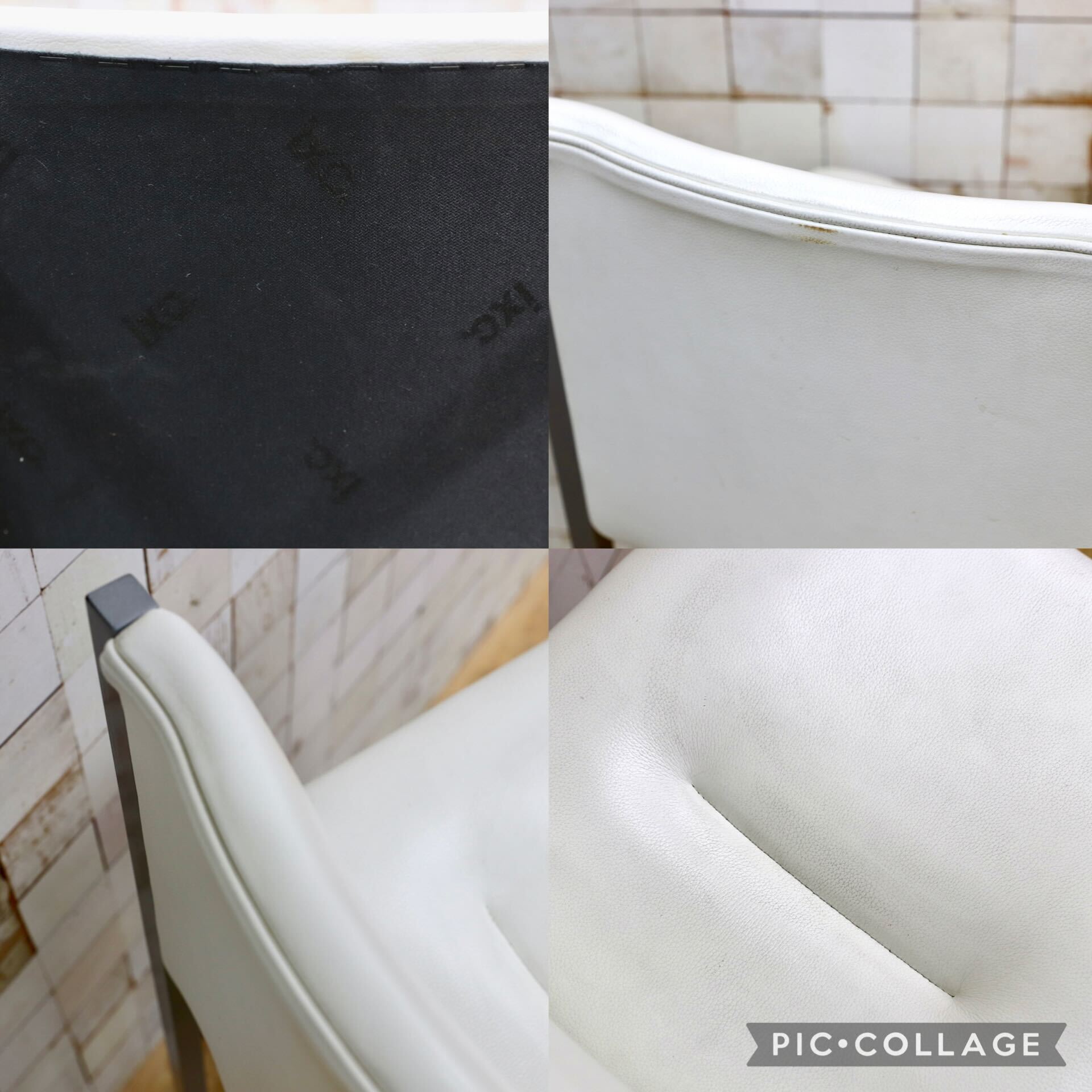 GMIO64A○cassina ixc / カッシーナイクスシー LIMA リマ レザー カウンターチェア ハイチェア 椅子 白 イタリアモダン 定価約13万