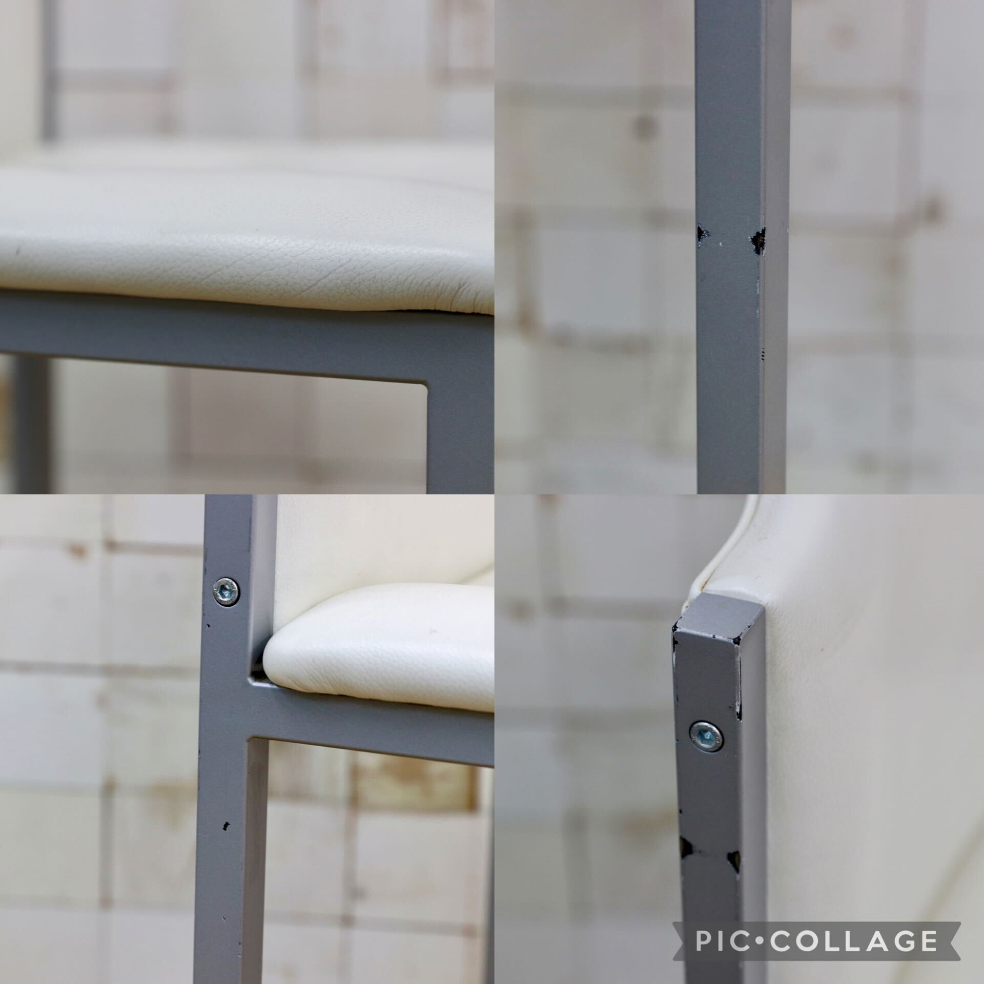 GMIO64A○cassina ixc / カッシーナイクスシー LIMA リマ レザー カウンターチェア ハイチェア 椅子 白 イタリアモダン 定価約13万