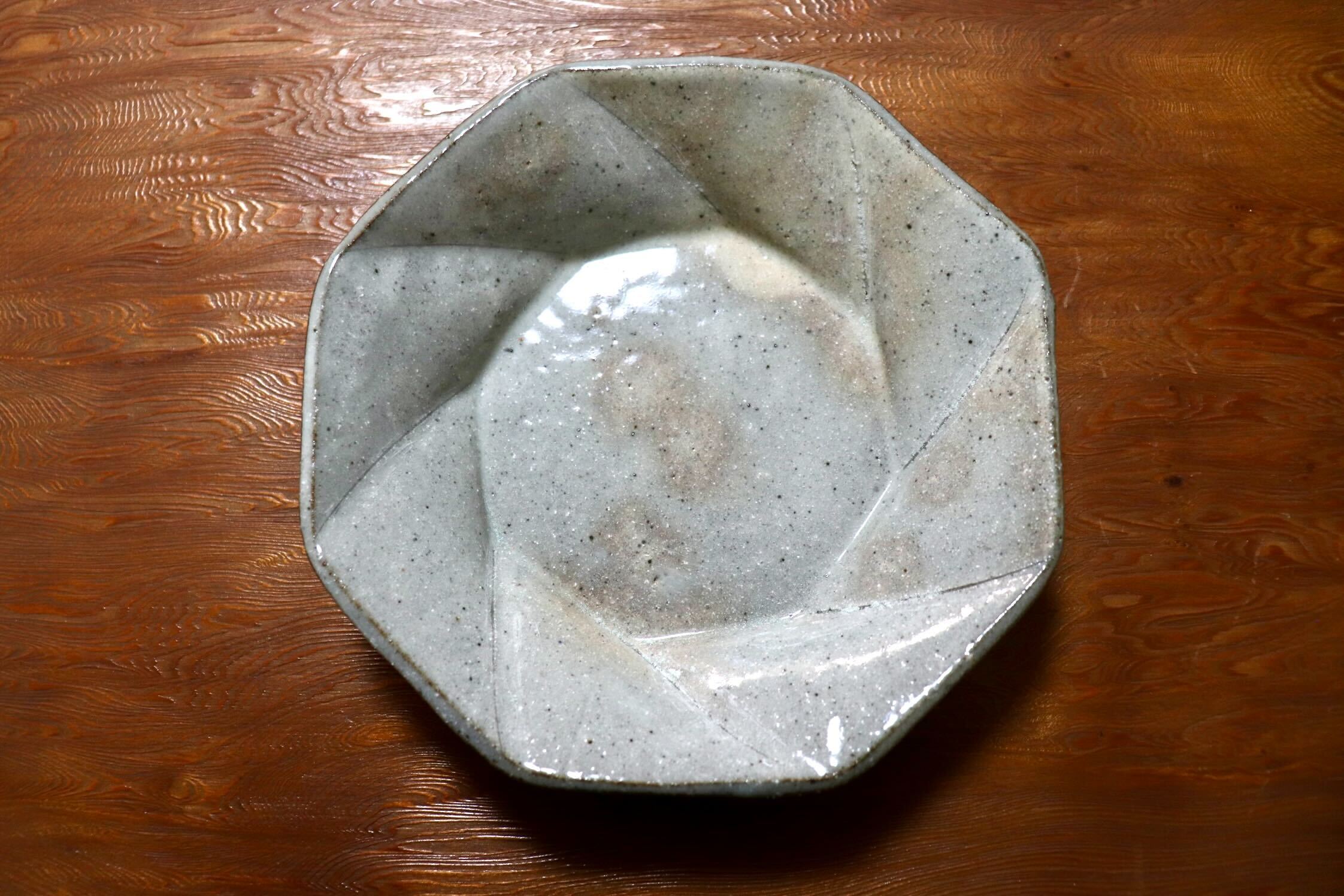 GMIO494A◯丹山窯 丹波焼 八角皿 陶器 丹波篠山 伝統工芸 未使用