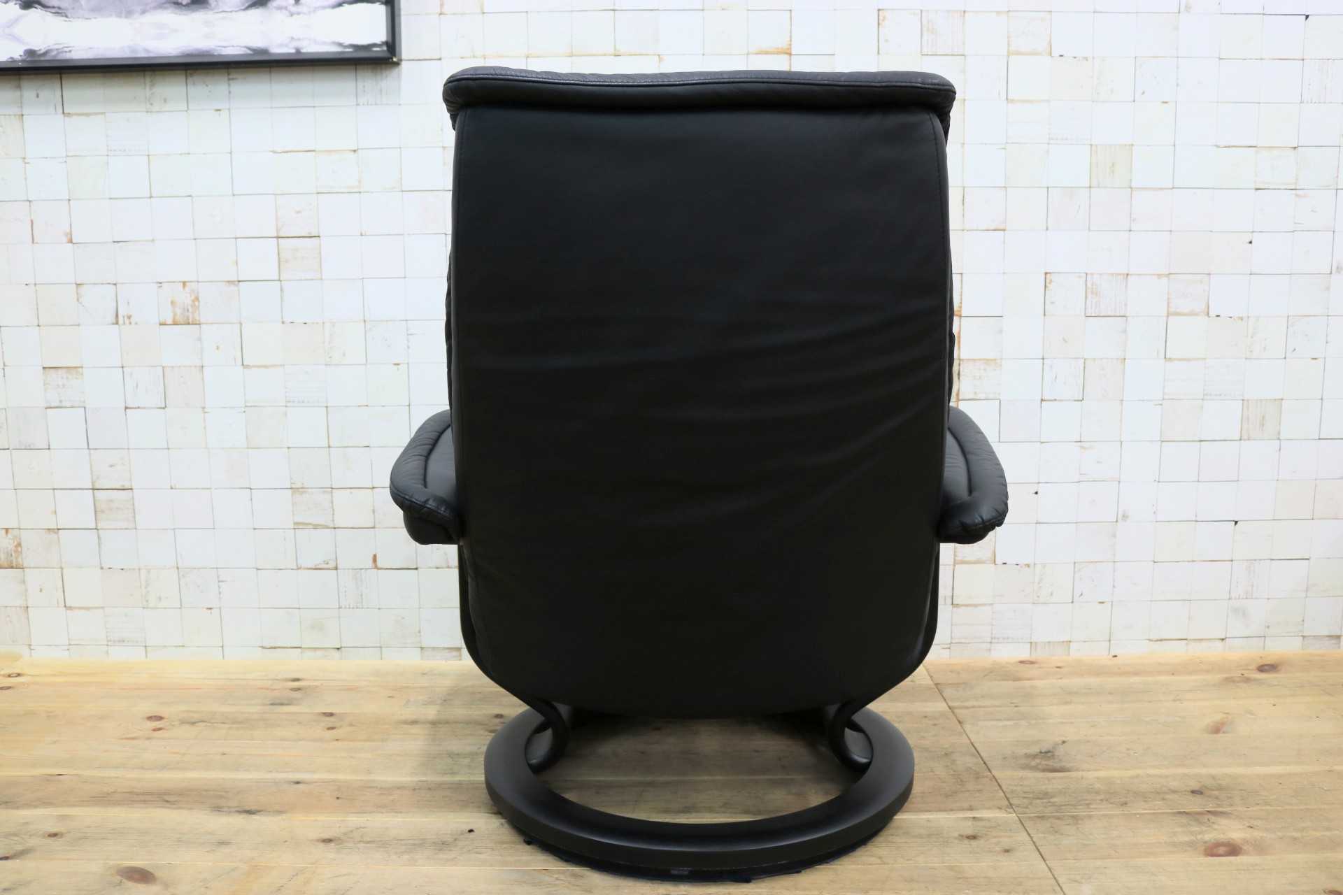 GMJK100◯EKORNES / エコーネス ロイヤル リクライニングチェア パーソナルチェア 椅子 ブラック 本革 北欧 ノルウェー 最高級