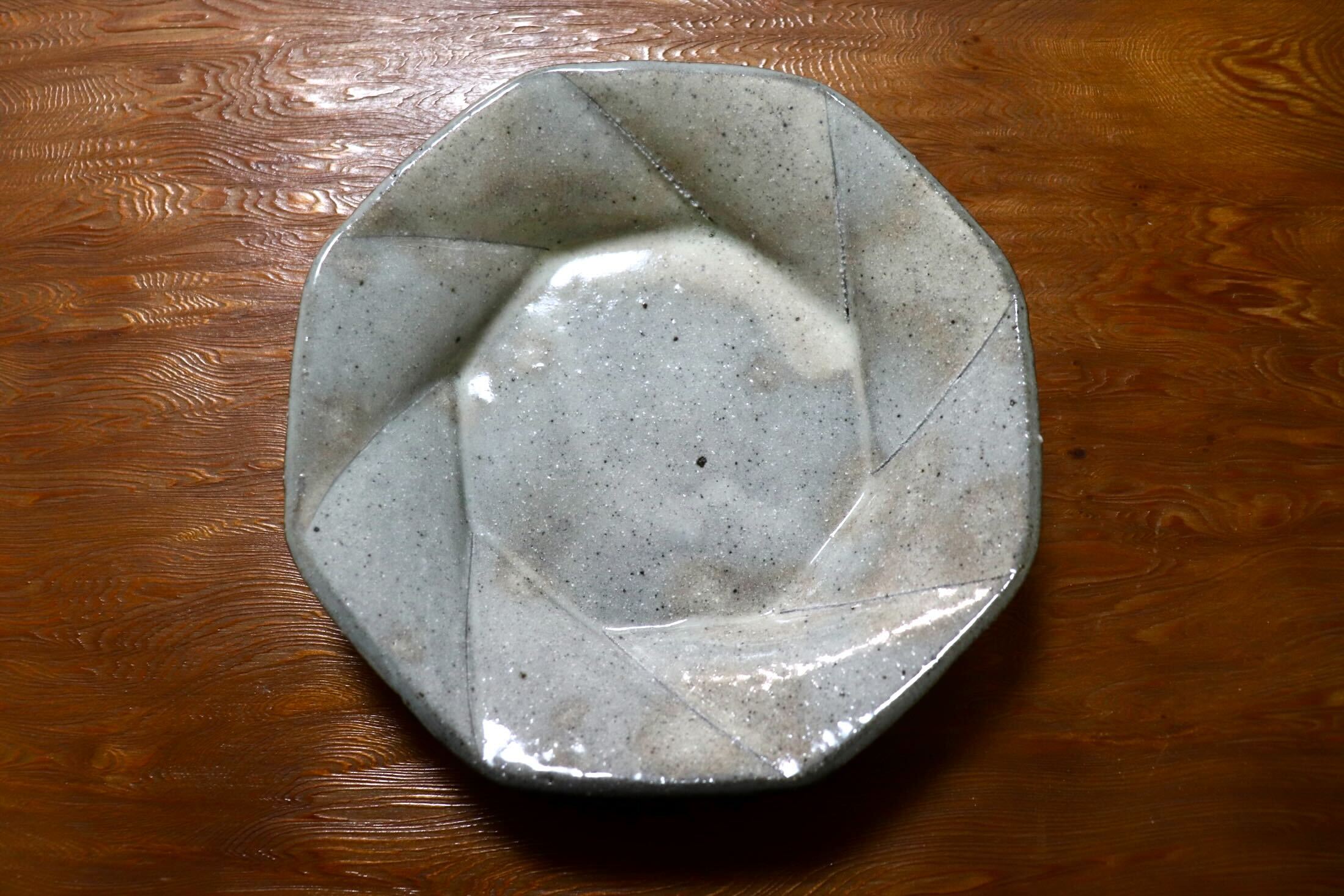 GMIO494B◯丹山窯 丹波焼 八角皿 陶器 丹波篠山 伝統工芸 未使用