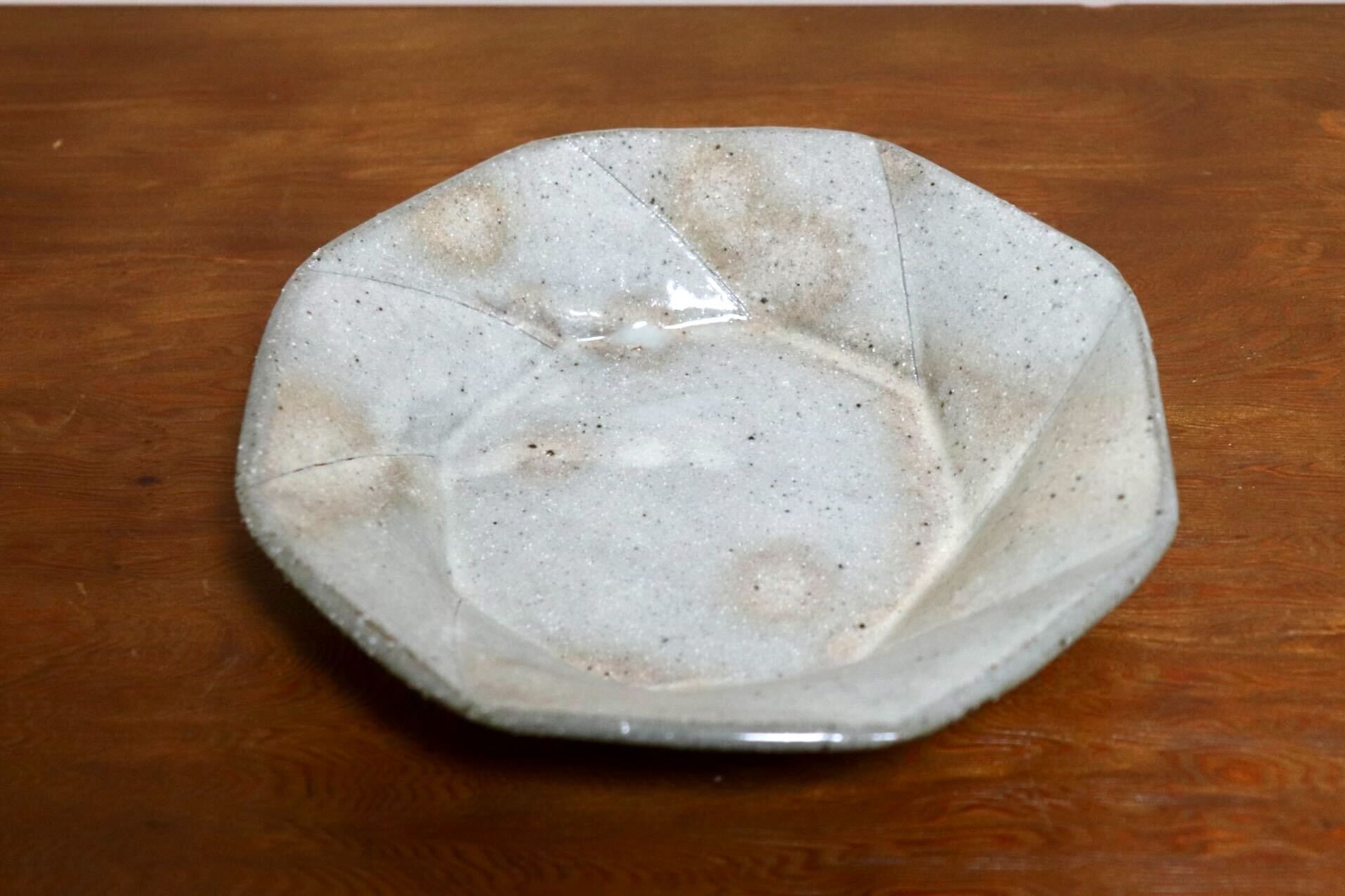 GMIO494C◯丹山窯 丹波焼 八角皿 陶器 丹波篠山 伝統工芸 未使用