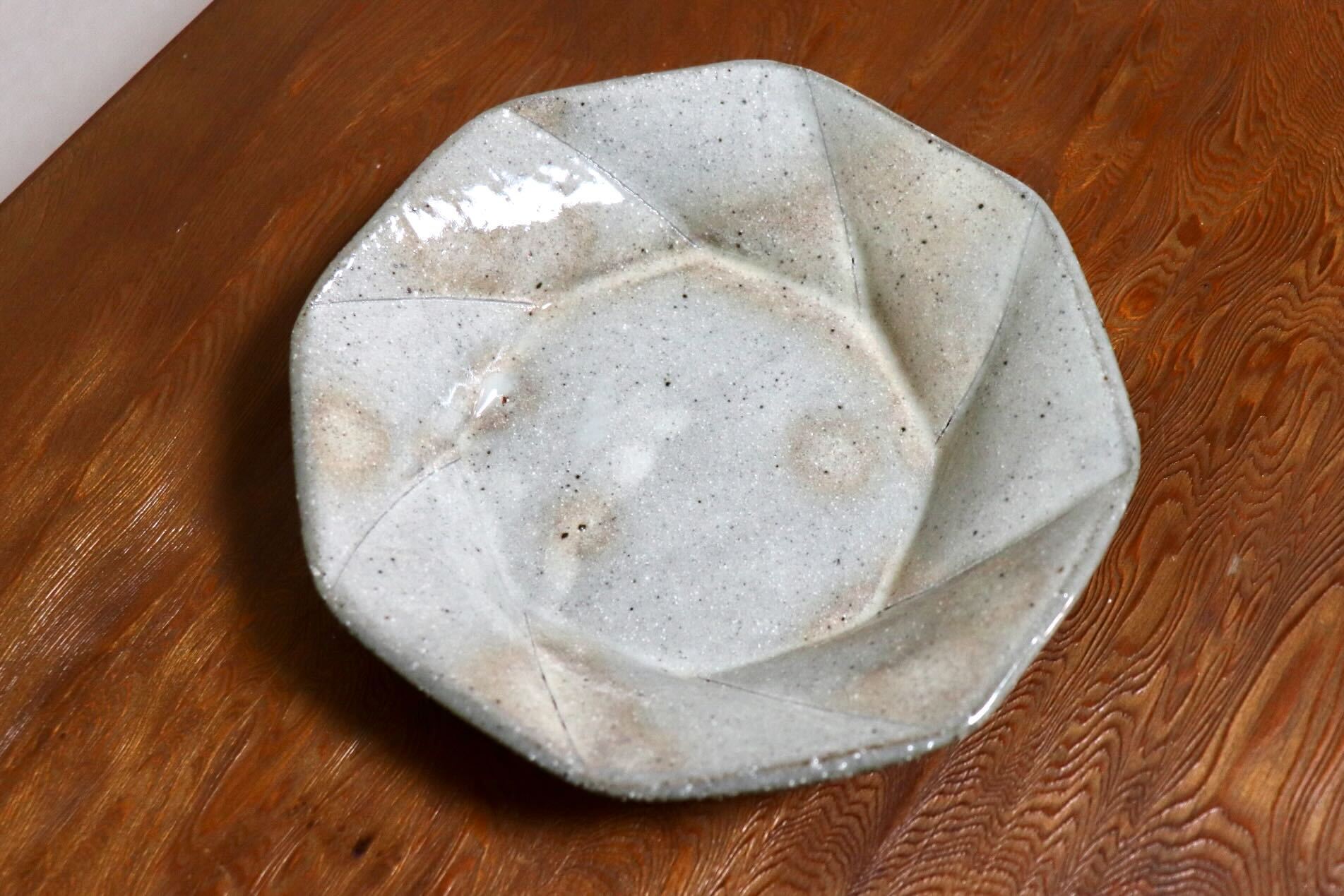 GMIO494C◯丹山窯 丹波焼 八角皿 陶器 丹波篠山 伝統工芸 未使用