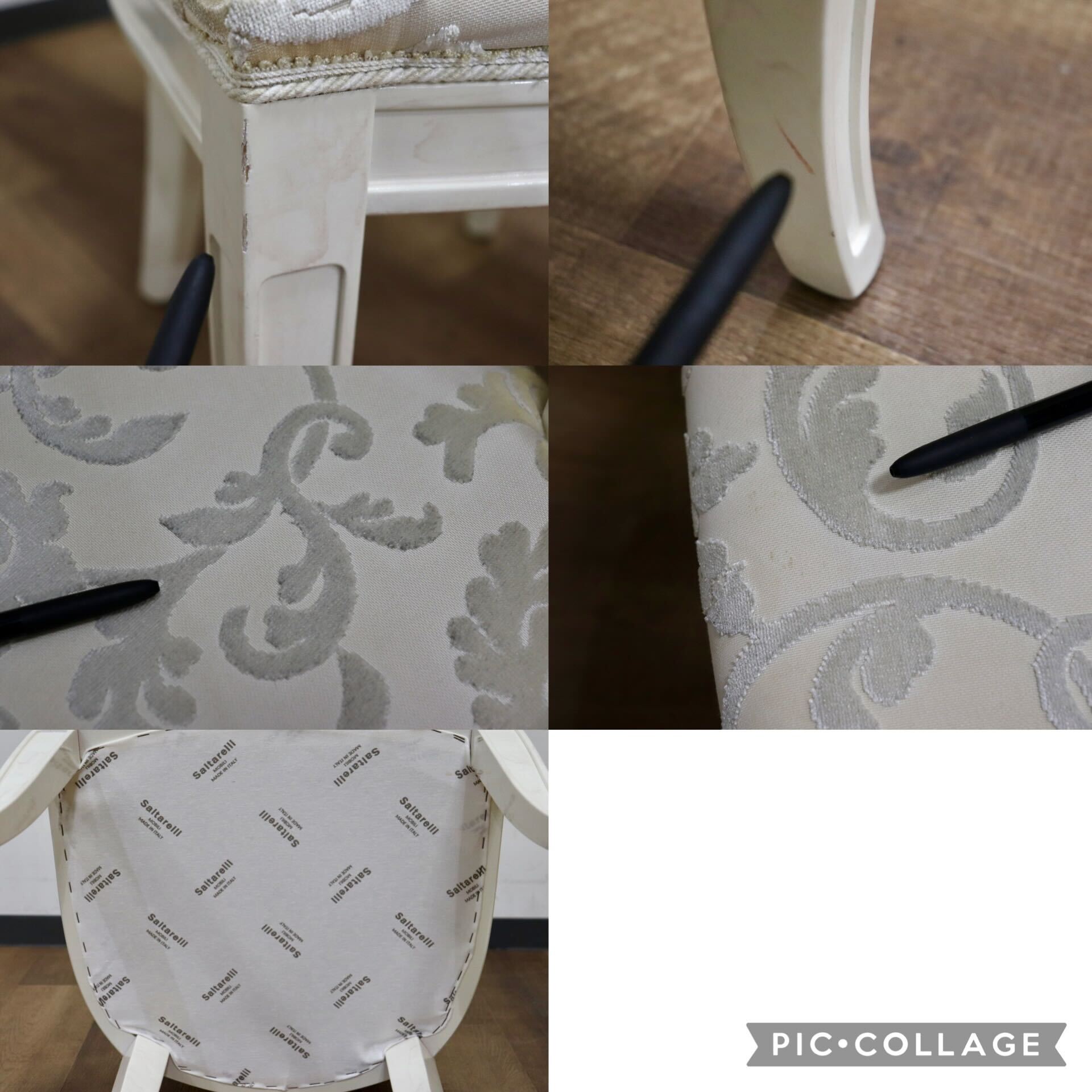 GMHK842A○SaltarelliMOBILI / サルタレッリモビリ GIULIETTA ジュリエッタ ダイニングチェア 姫家具 ロココ調 イタリア製 定価約6.8万