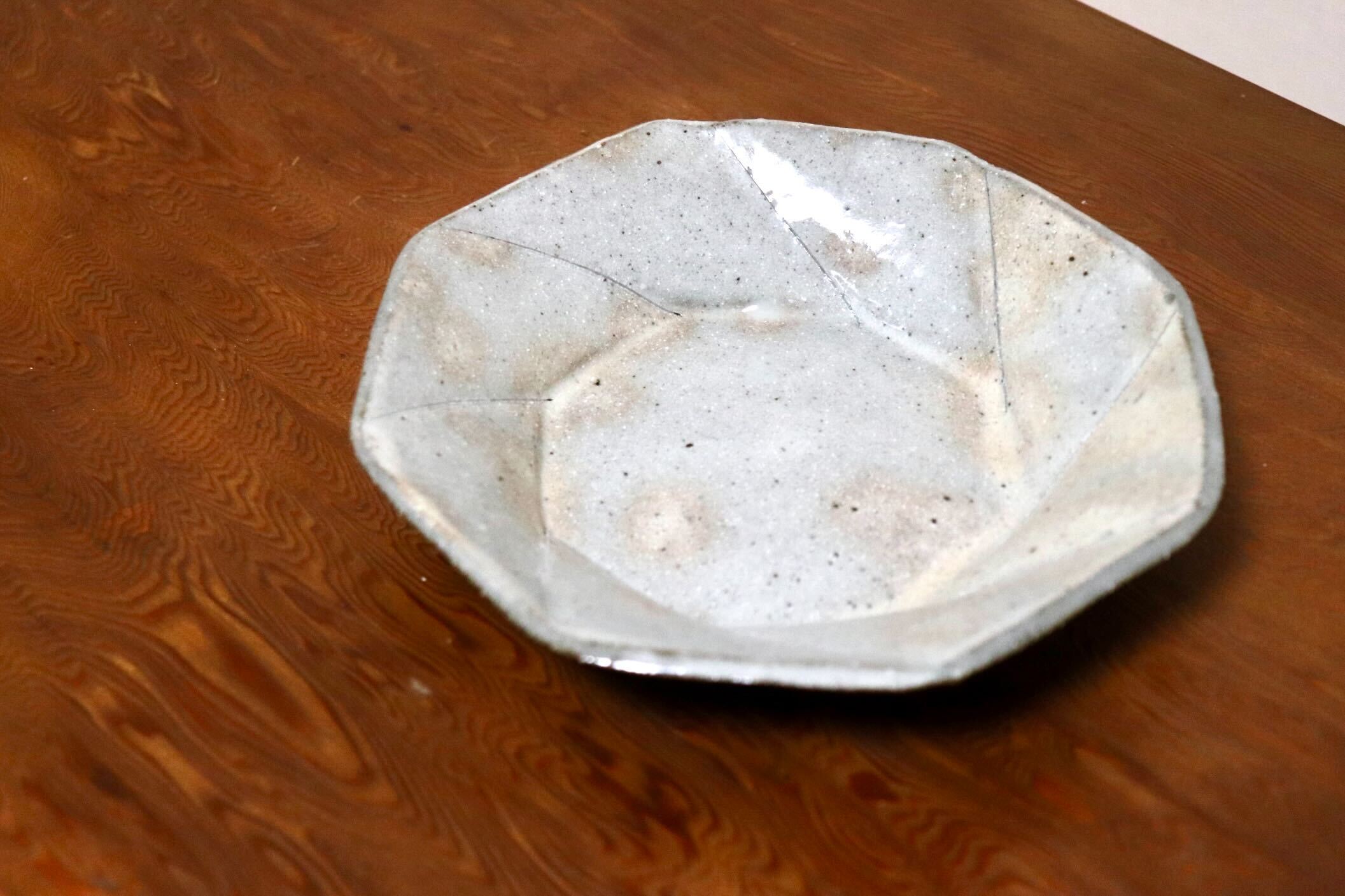 GMIO494E◯丹山窯 丹波焼 八角皿 陶器 丹波篠山 伝統工芸 未使用