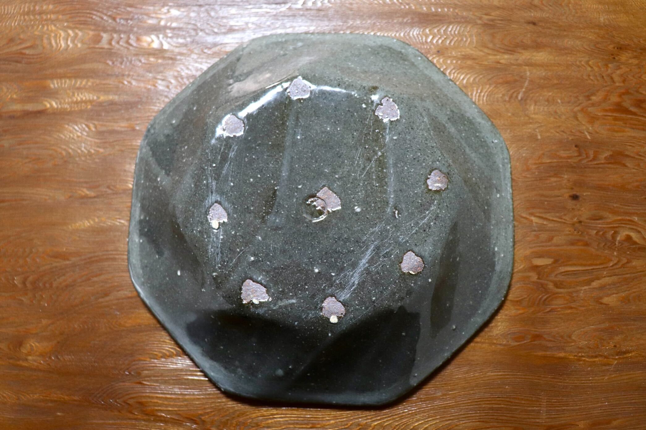 GMIO494F◯丹山窯 丹波焼 八角皿 陶器 丹波篠山 伝統工芸 未使用