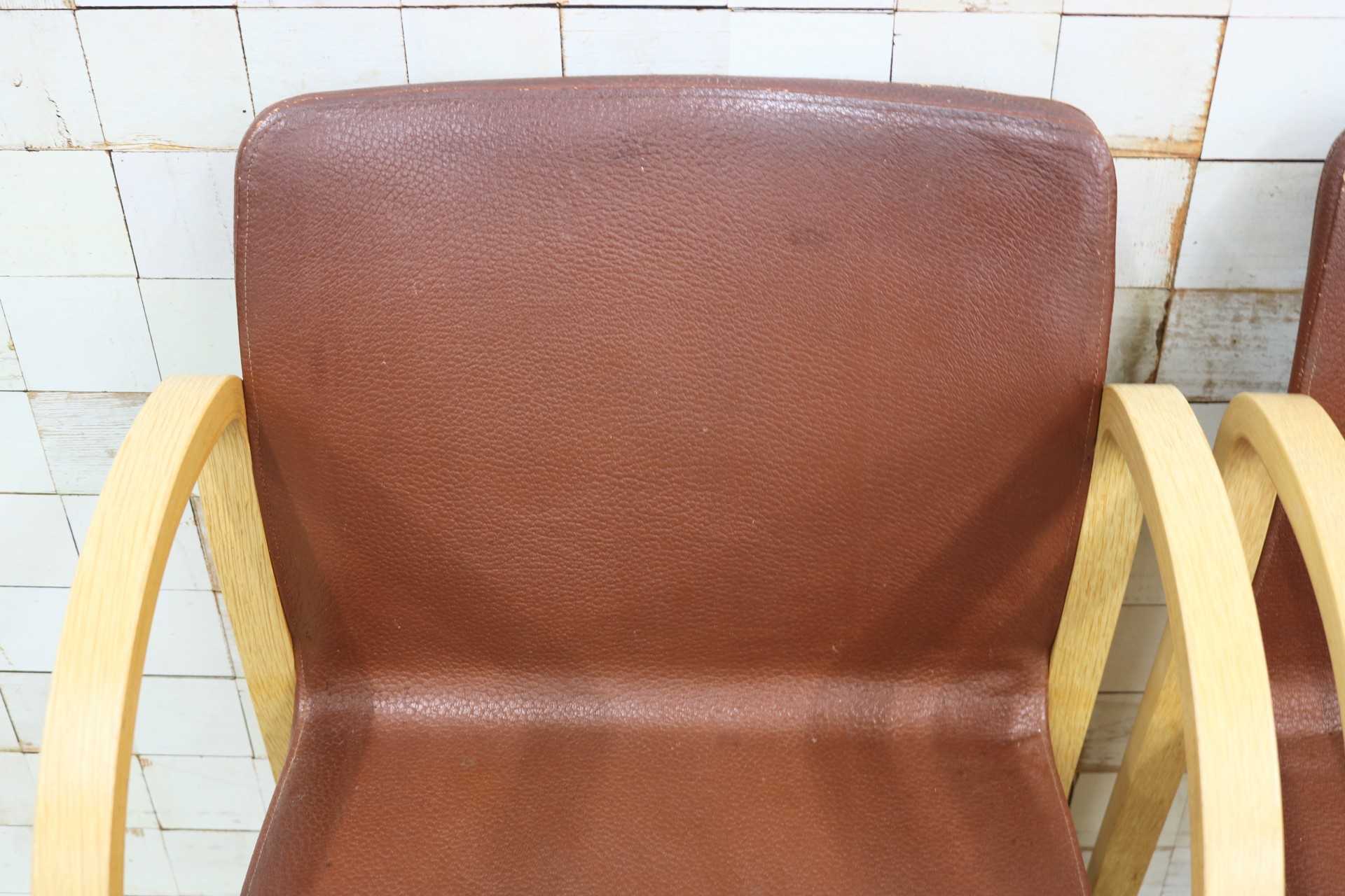 GMJH114A◯arflex / アルフレックス PFK ダイニングチェア 食卓椅子 アームチェア 椅子 本革 レザー 川崎文男 イタリア 2脚セット