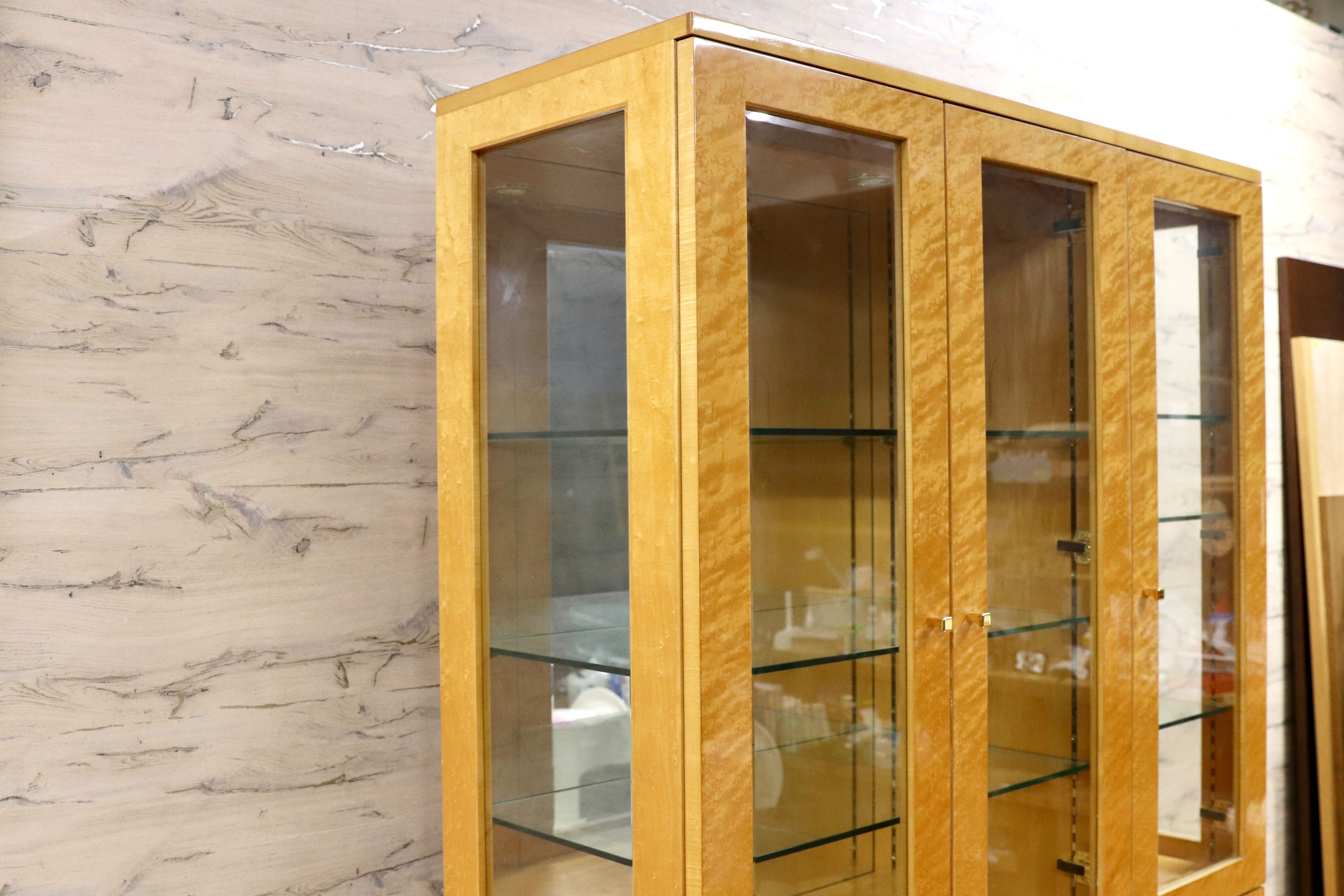 GMIS371○IDC大塚家具 スプレンダー キャビネット 飾り棚 バーズアイメープル クラシック エレガント リビングボード カップボード