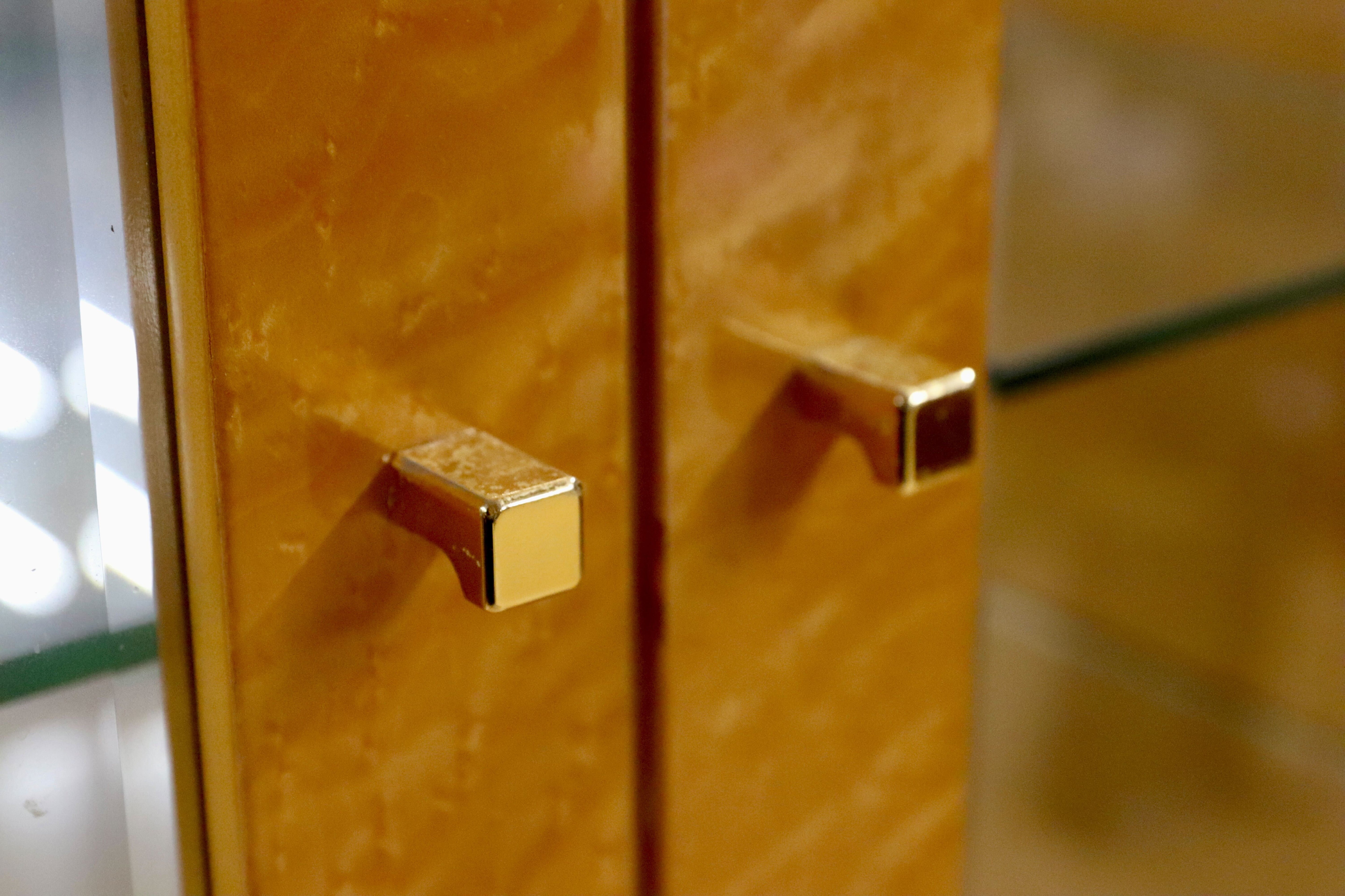 GMIS371○IDC大塚家具 スプレンダー キャビネット 飾り棚 バーズアイメープル クラシック エレガント リビングボード カップボード