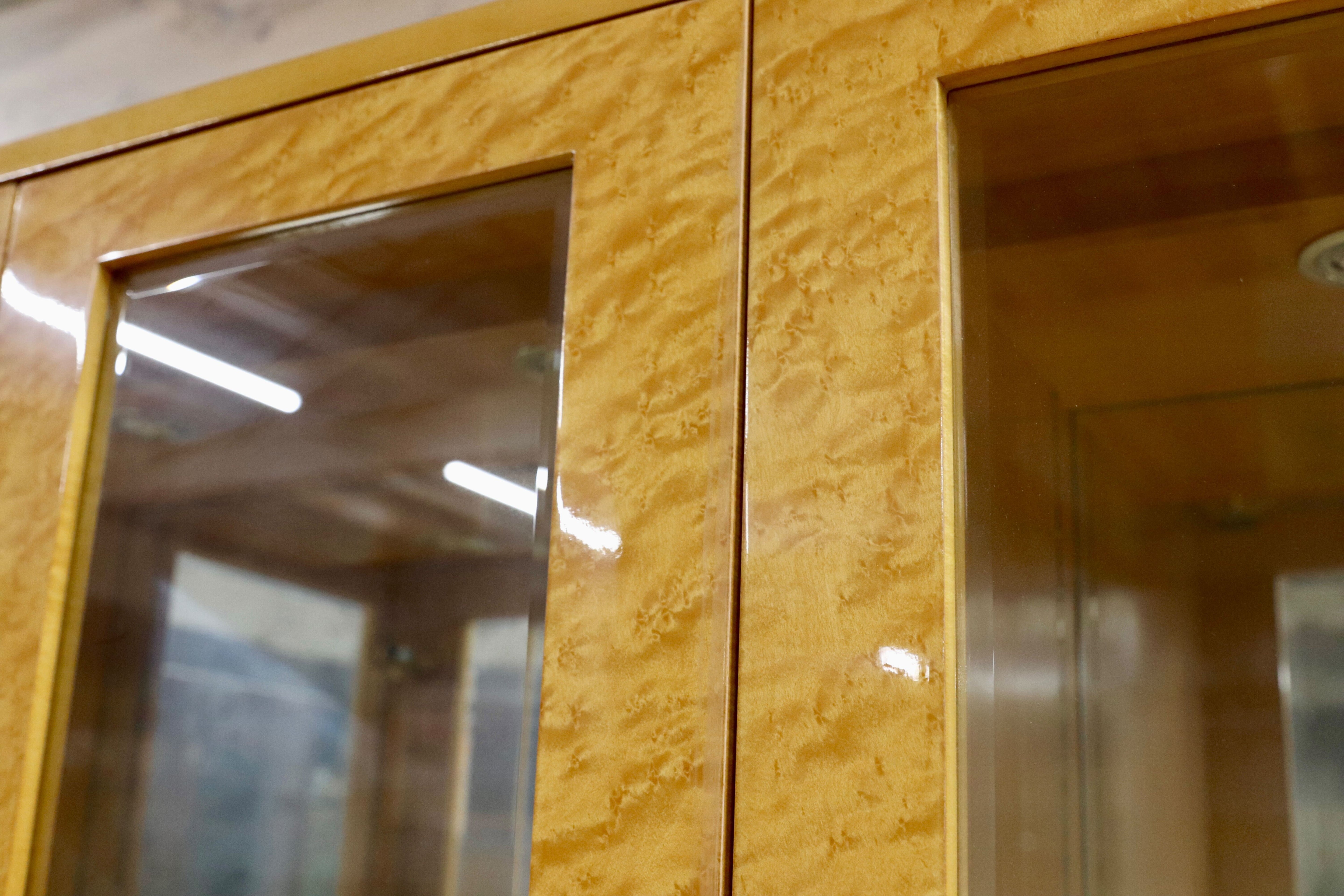 GMIS371○IDC大塚家具 スプレンダー キャビネット 飾り棚 バーズアイメープル クラシック エレガント リビングボード カップボード