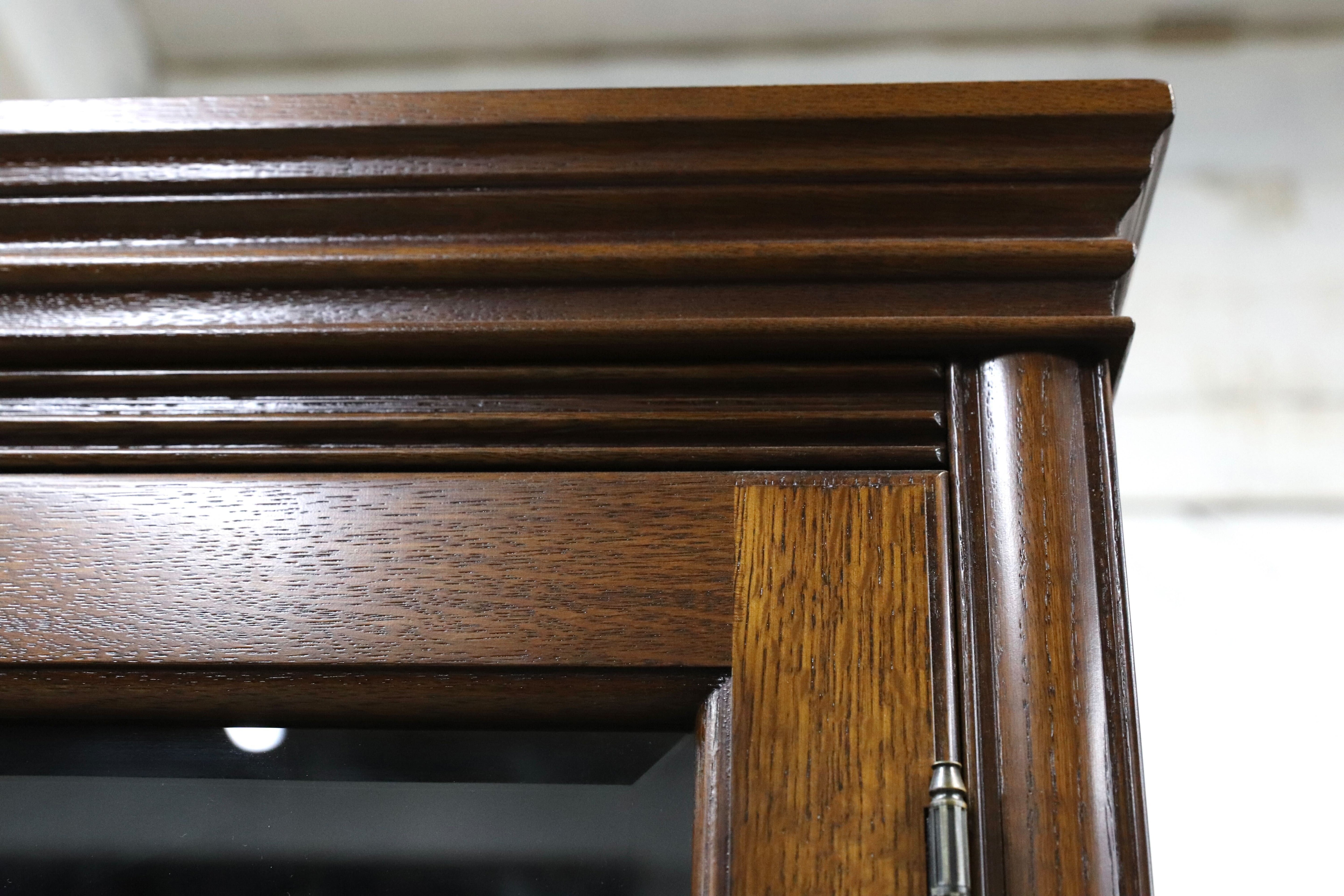 GMIH351○クラシック アンティーク キャビネット 飾り棚 書棚 リビングボード カップボード オーク材 検）府中 東海 ロイヤル カリモク