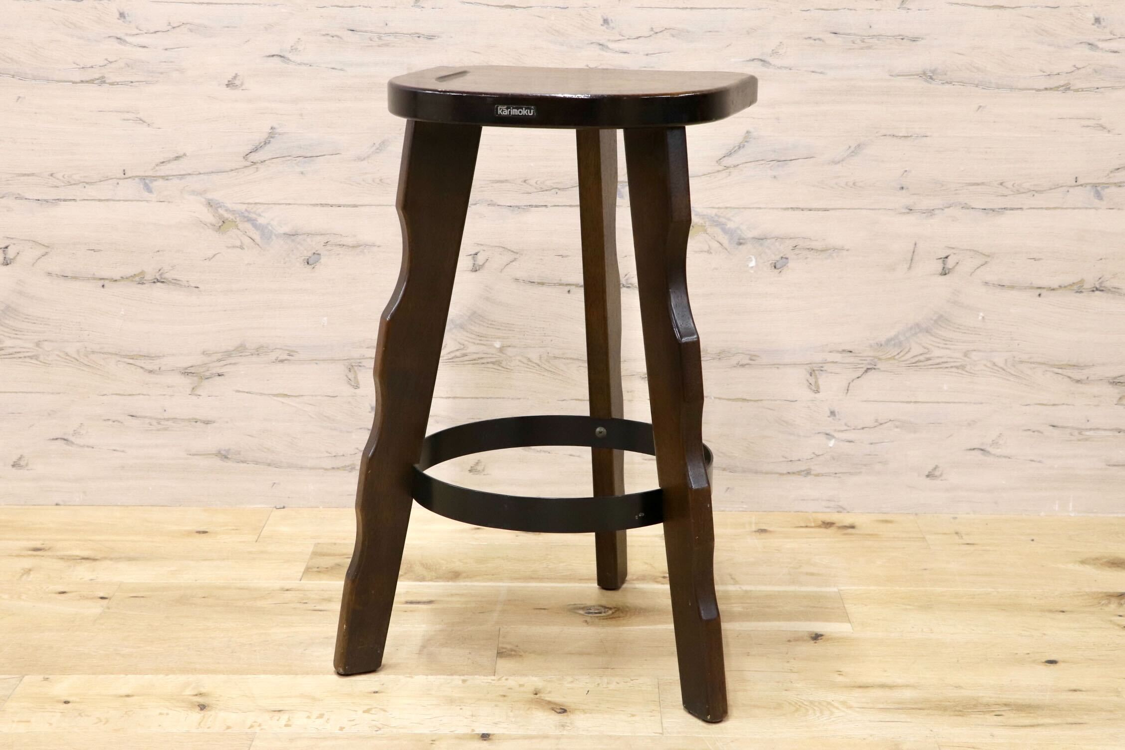 GMIK952B○karimoku / カリモク RUSTIC ルスティック ハイスツール カウンターチェア バースツール 椅子 ヴィンテージ 国産家具