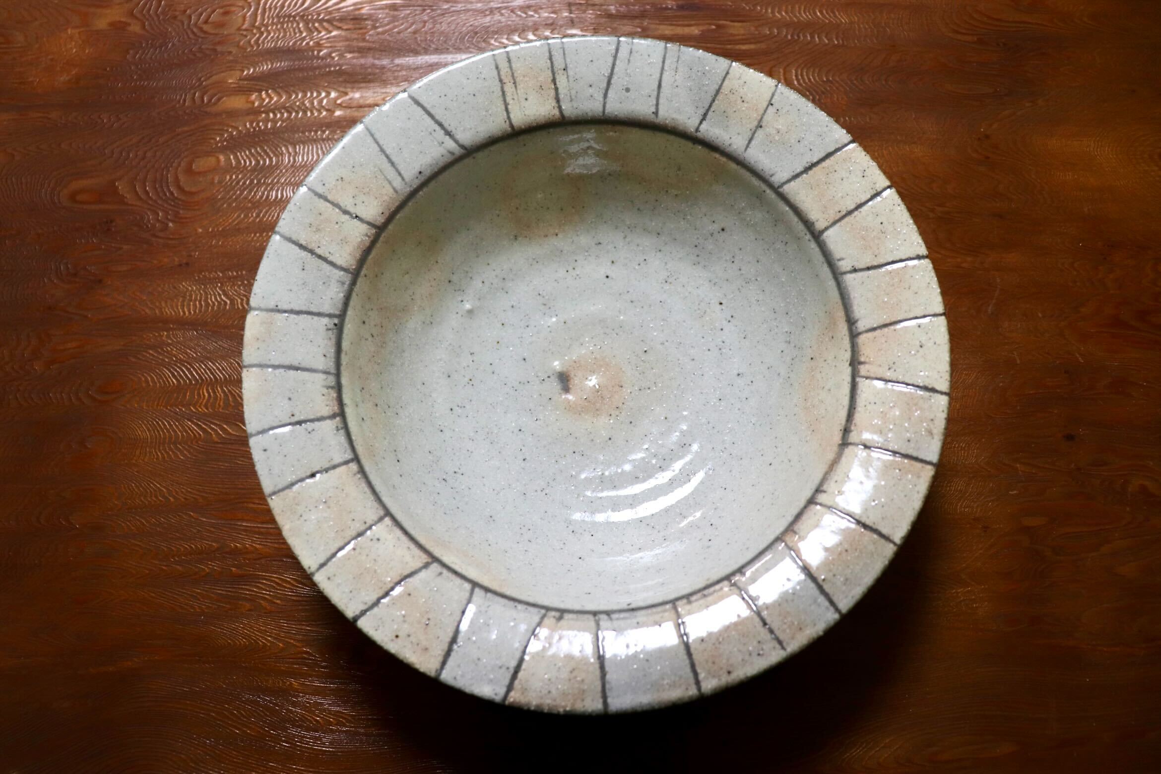 GMIO498D◯丹山窯 丹波焼 リム鉢 陶器 丹波篠山 伝統工芸 未使用