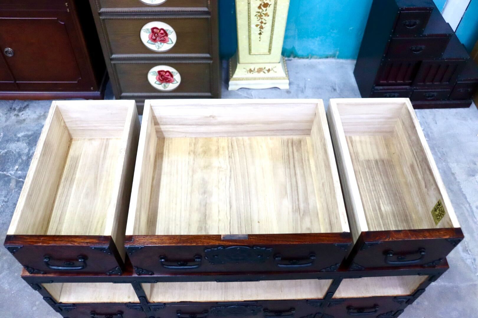 GMIK665○岩谷堂箪笥 整理箪笥 チェスト 欅材 最高級 民芸家具 収納家具 和家具 和モダン 古民家 レトロ 伝統工芸 和室 タンス