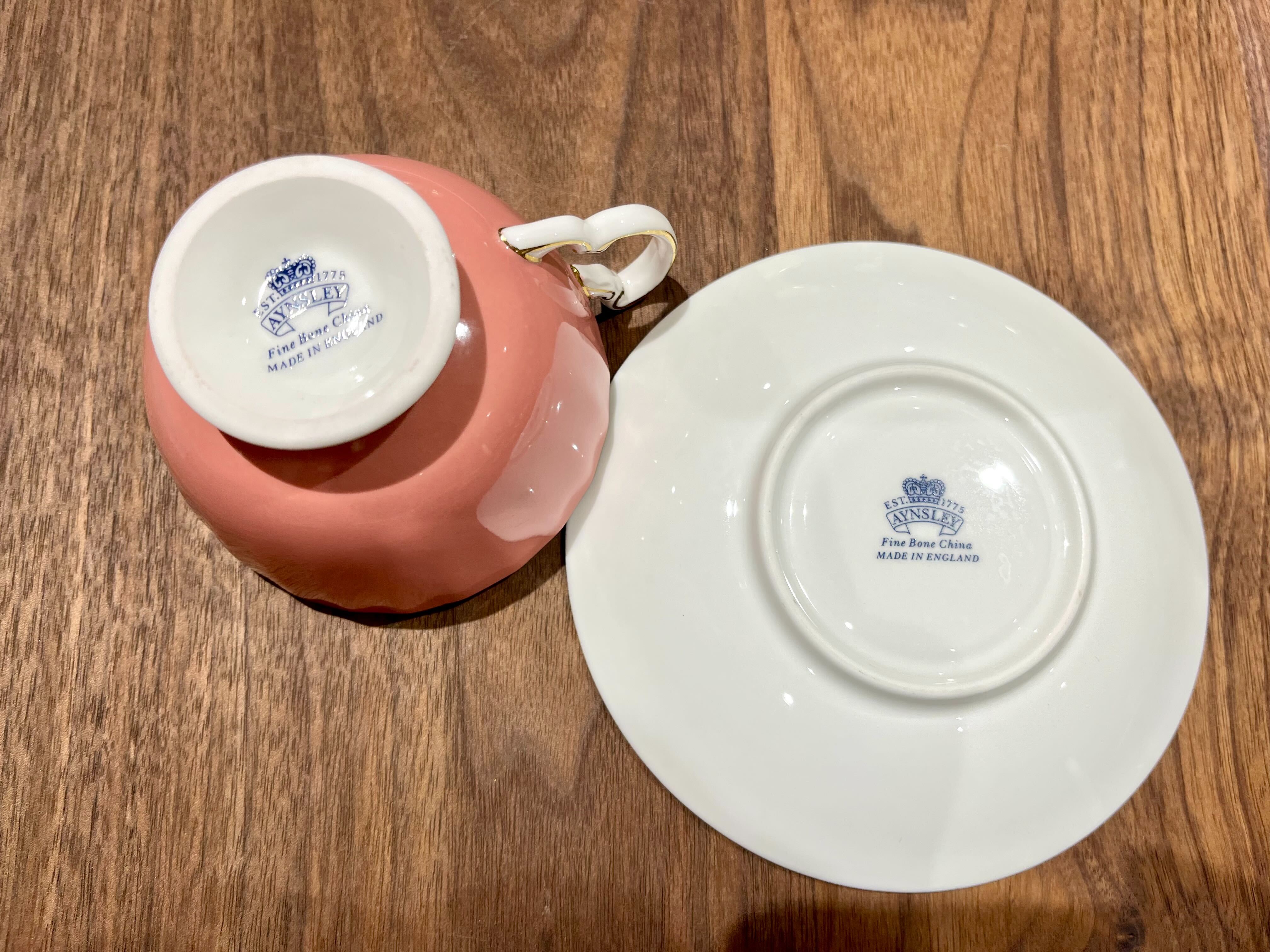 GMIK146OA○AYNSLEY / エインズレイ カップ&ソーサー ピンク Made in England Fine Bone China 花柄 ティーカップ