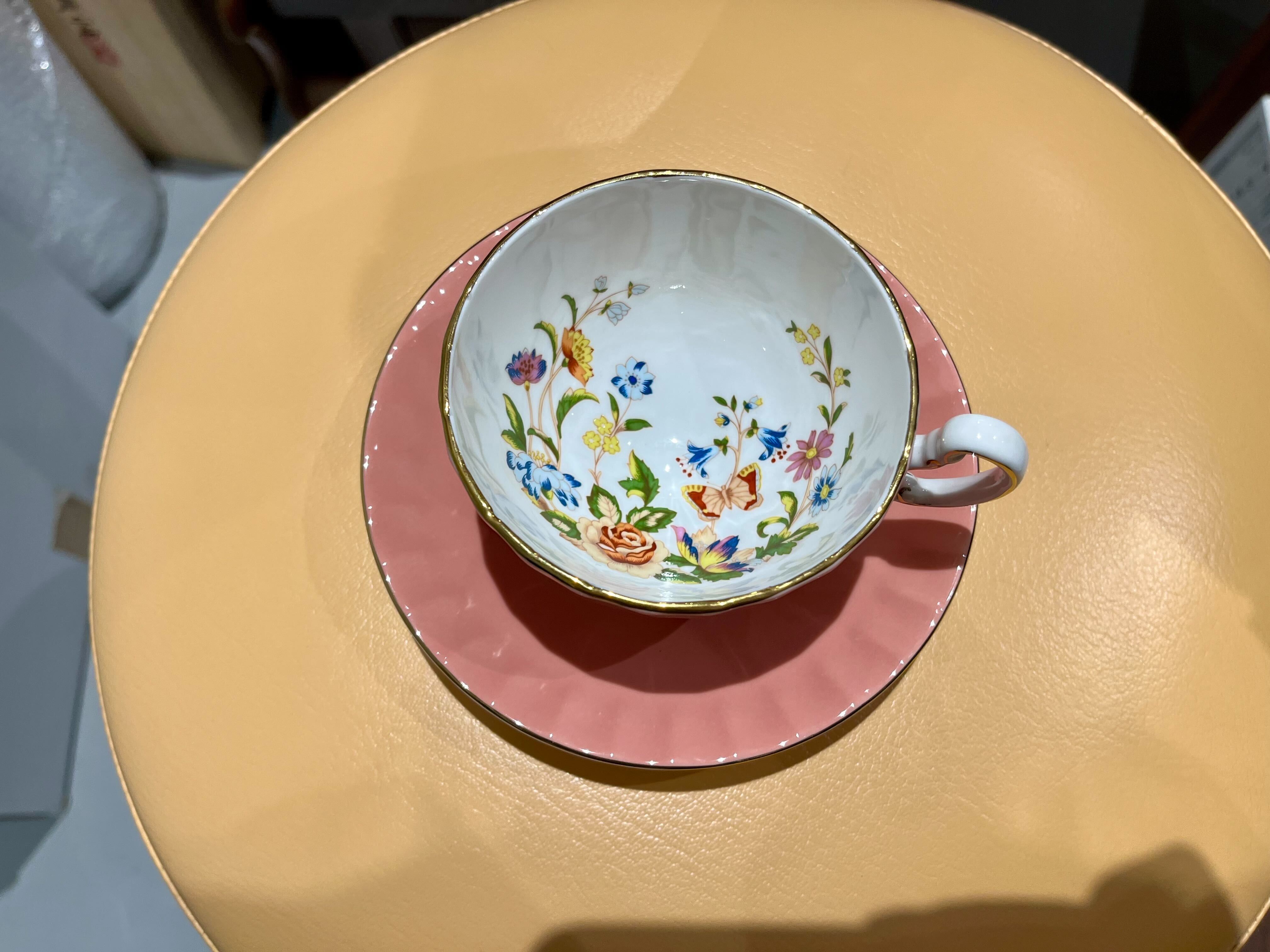 GMIK146OA○AYNSLEY / エインズレイ カップ&ソーサー ピンク Made in England Fine Bone China 花柄 ティーカップ