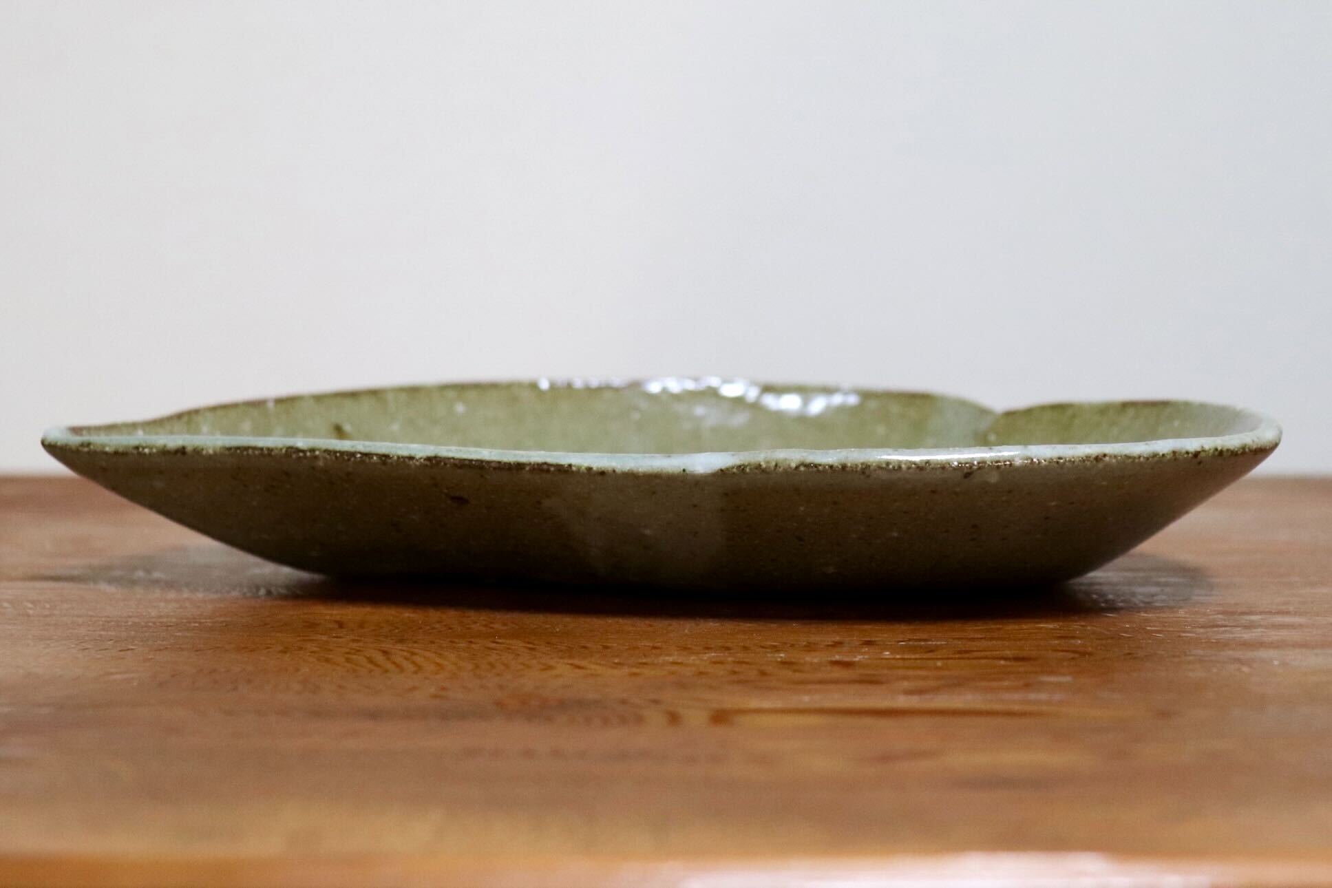 GMIO495A◯丹山窯 丹波焼 葉形皿 陶器 丹波篠山 伝統工芸 未使用