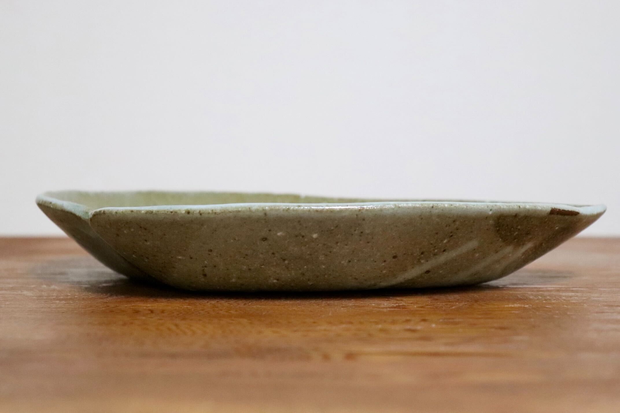 GMIO495A◯丹山窯 丹波焼 葉形皿 陶器 丹波篠山 伝統工芸 未使用