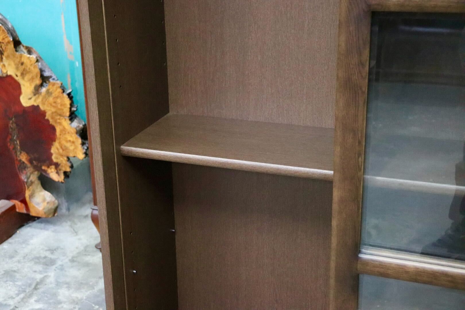 GMIK657○浜本工芸 / HAMAMOTO No.3600 書棚 本棚 ブックシェルフ 飾り棚 収納棚 キャビネット 楢材 無垢 モダン 定価約16万 美品